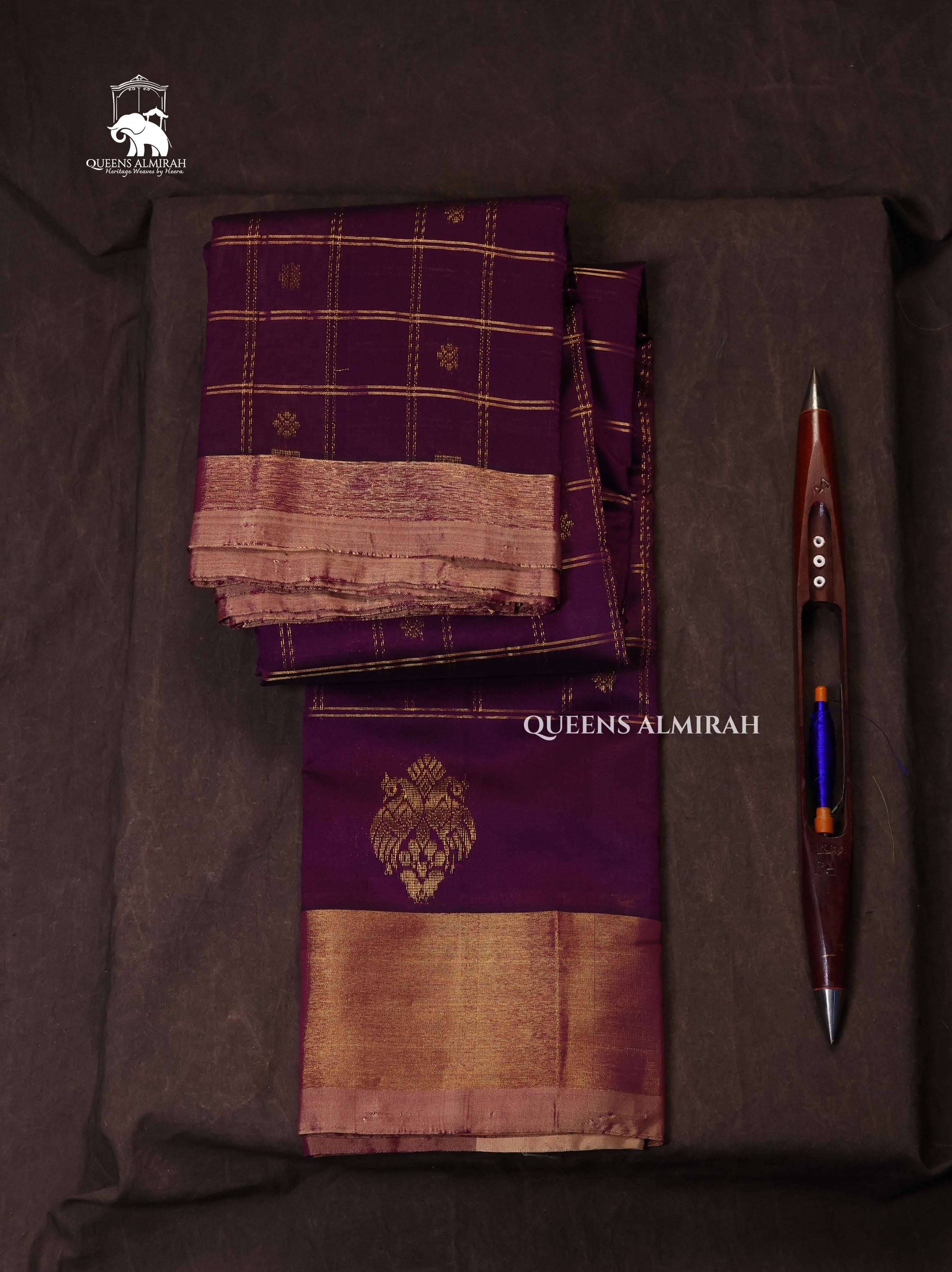 Egg Plant Purple Budget Silk Cotton Saree