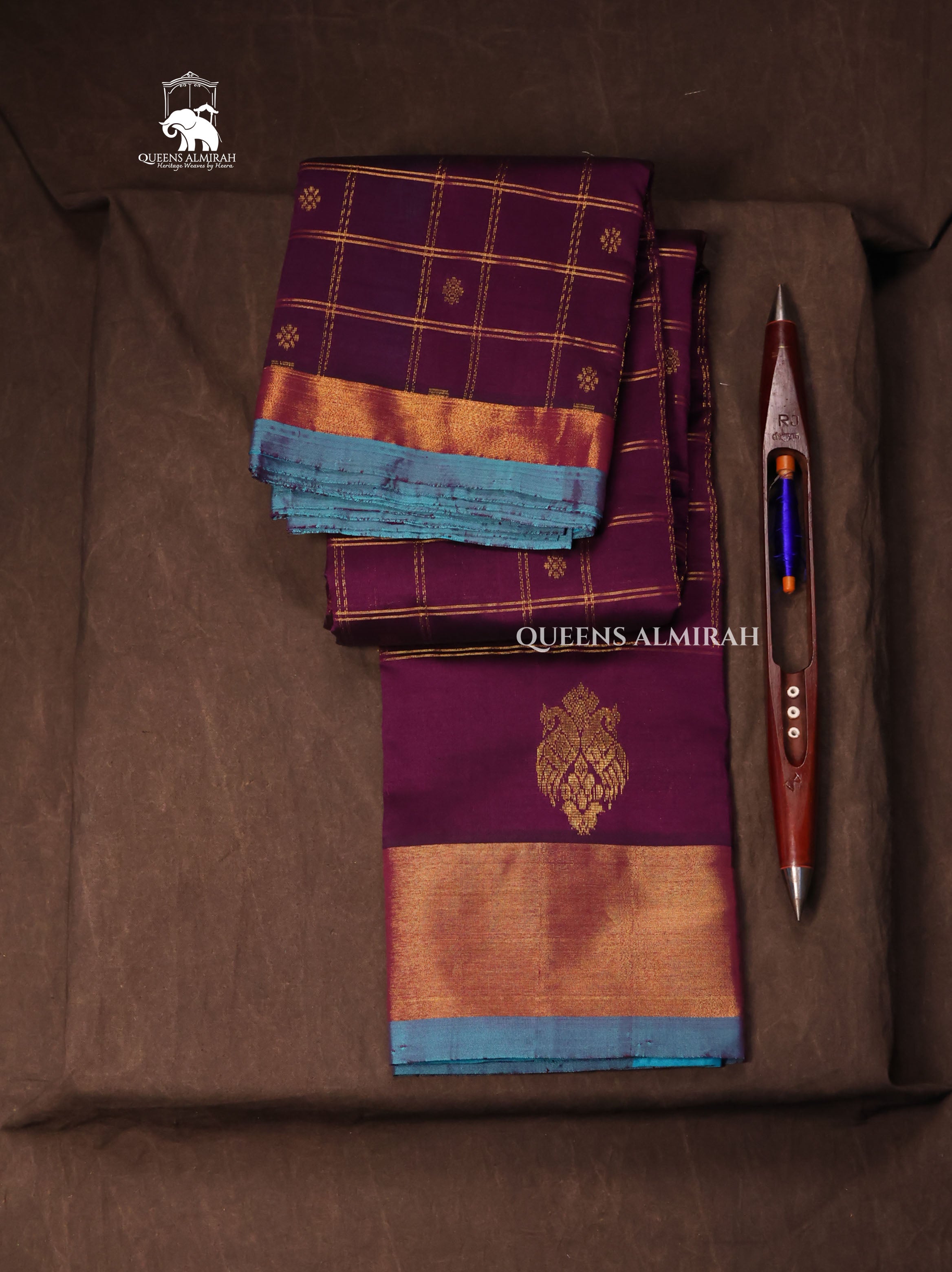 Purple With Blue  Budget Silk Cotton Saree