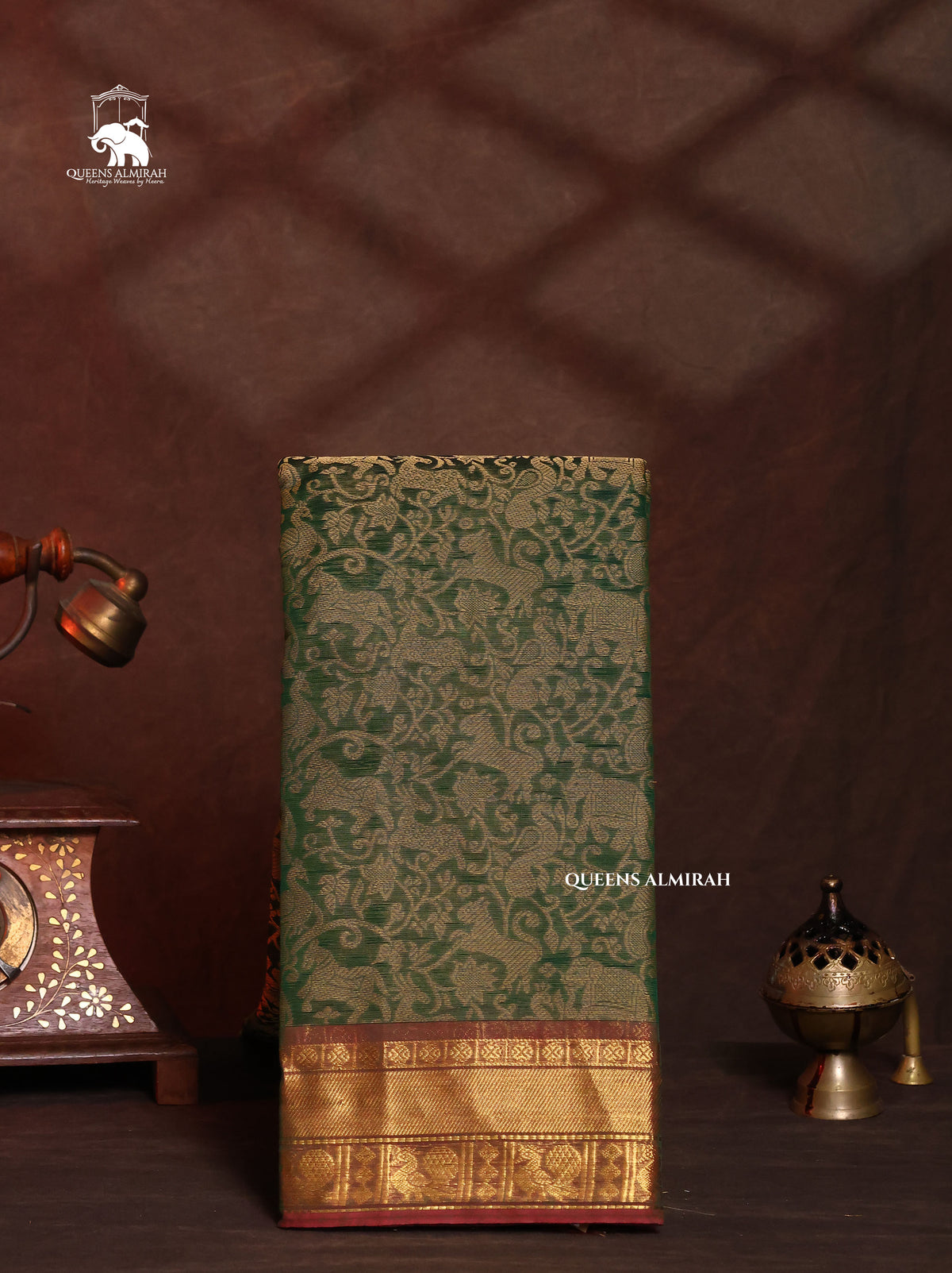 Green Vanasingaram Kanchi Cotton Saree