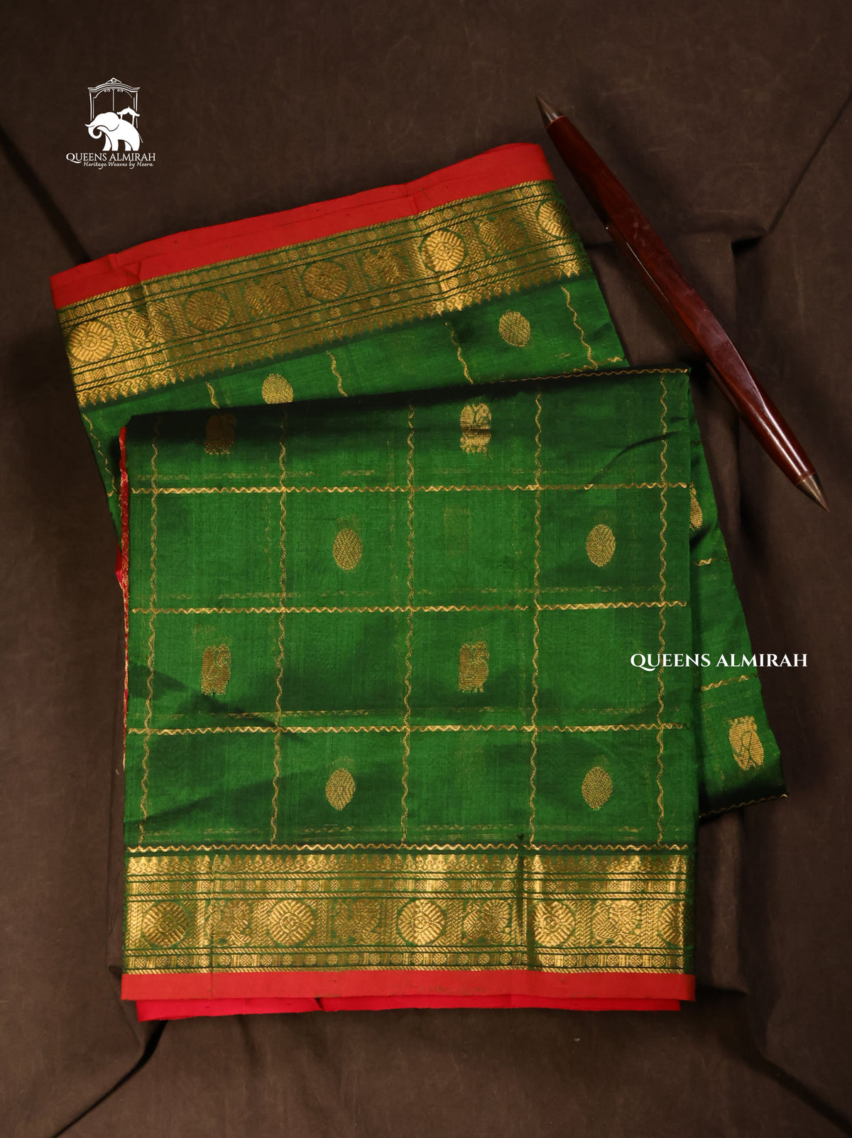 Green Pure Silk Cotton Saree