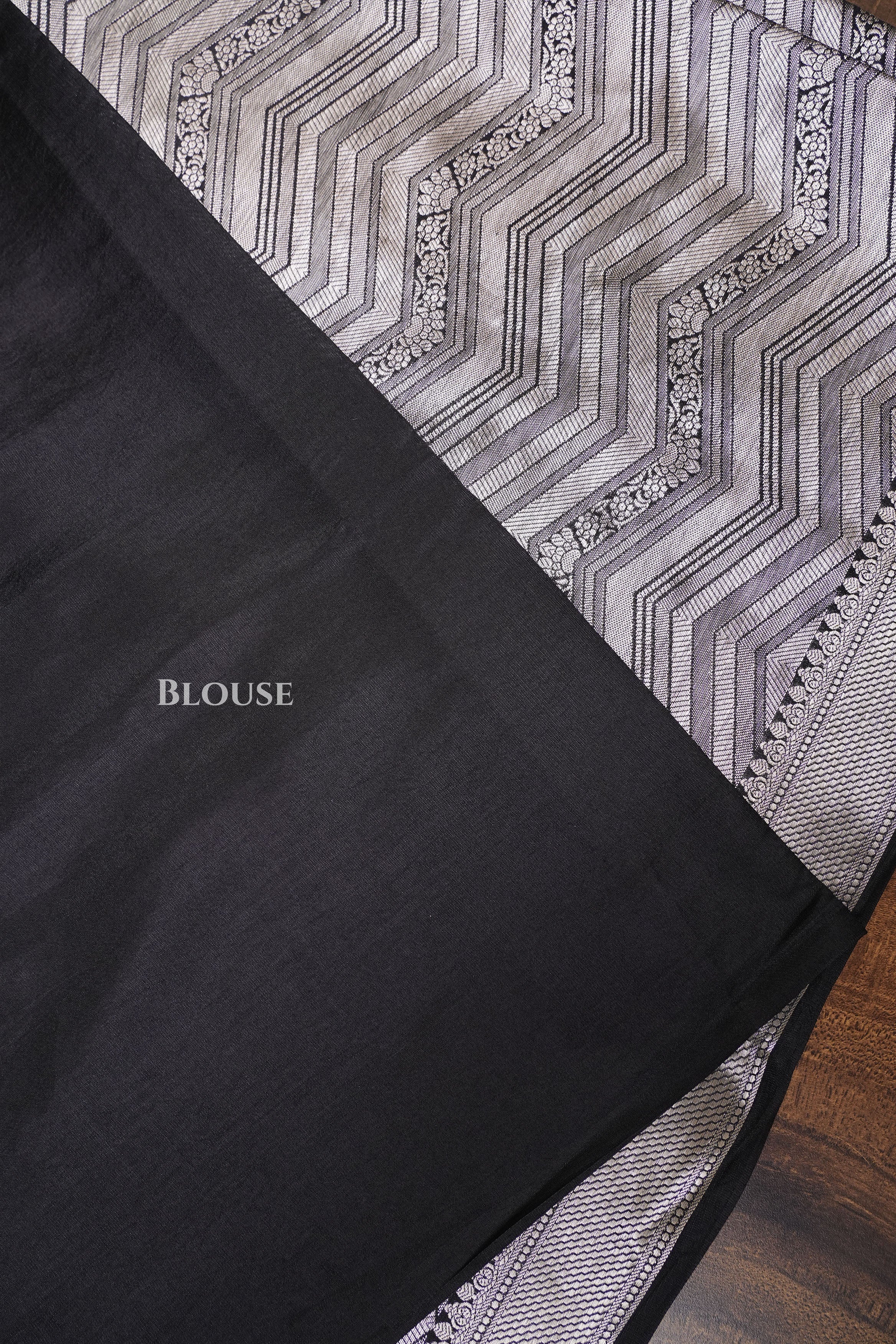 Black Banarasi Silk Saree