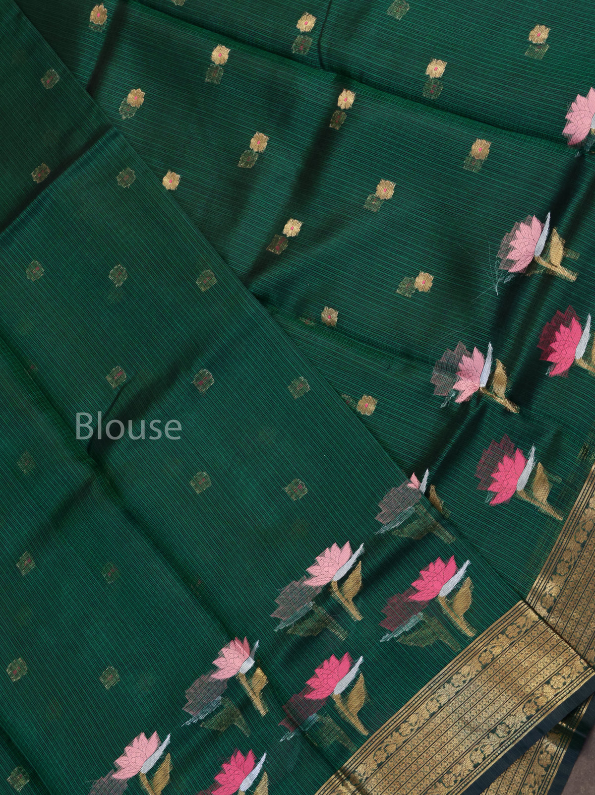Drak Green Pure Kota Silk Saree