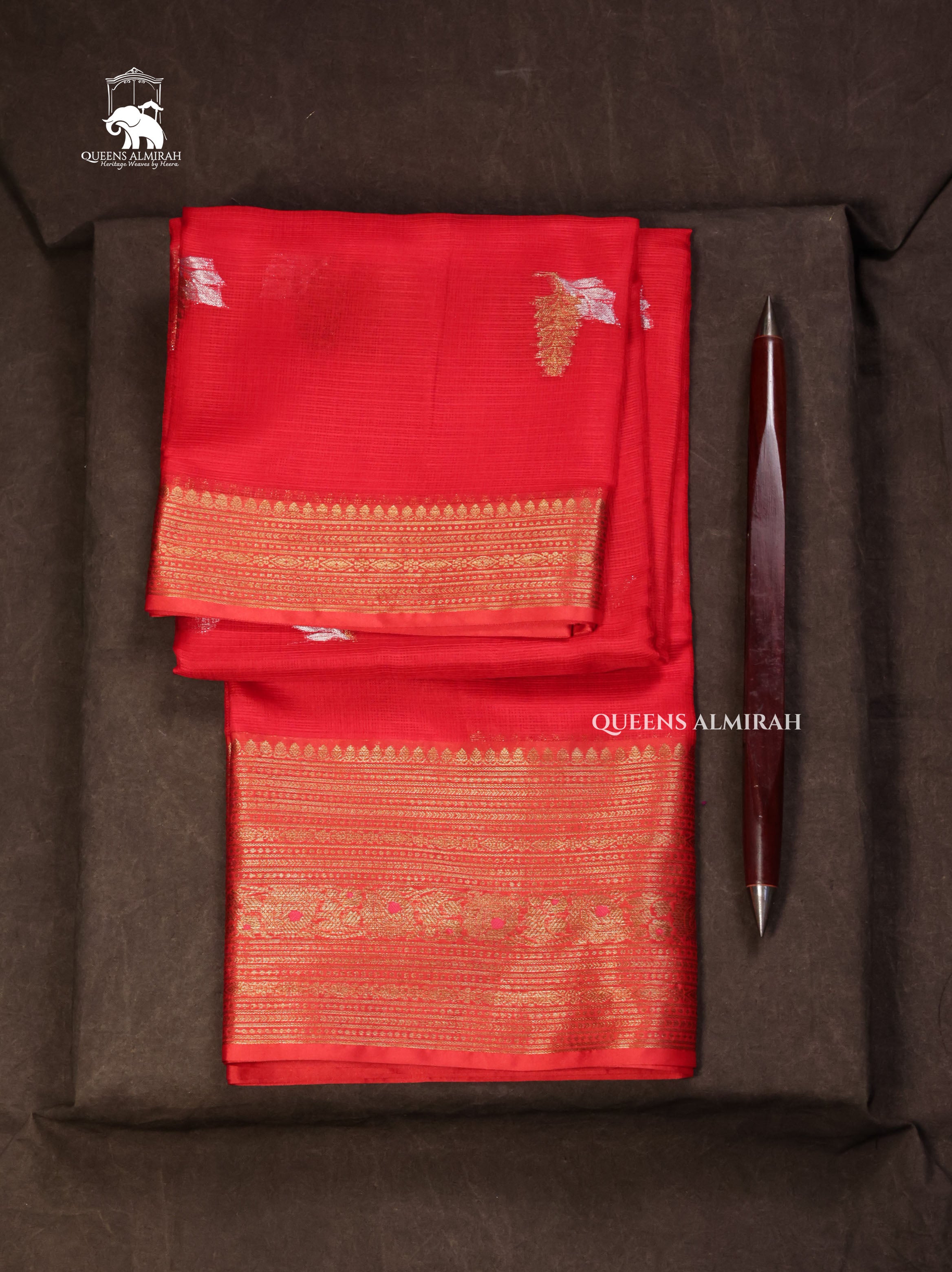 Red Pure Kota Silk Saree