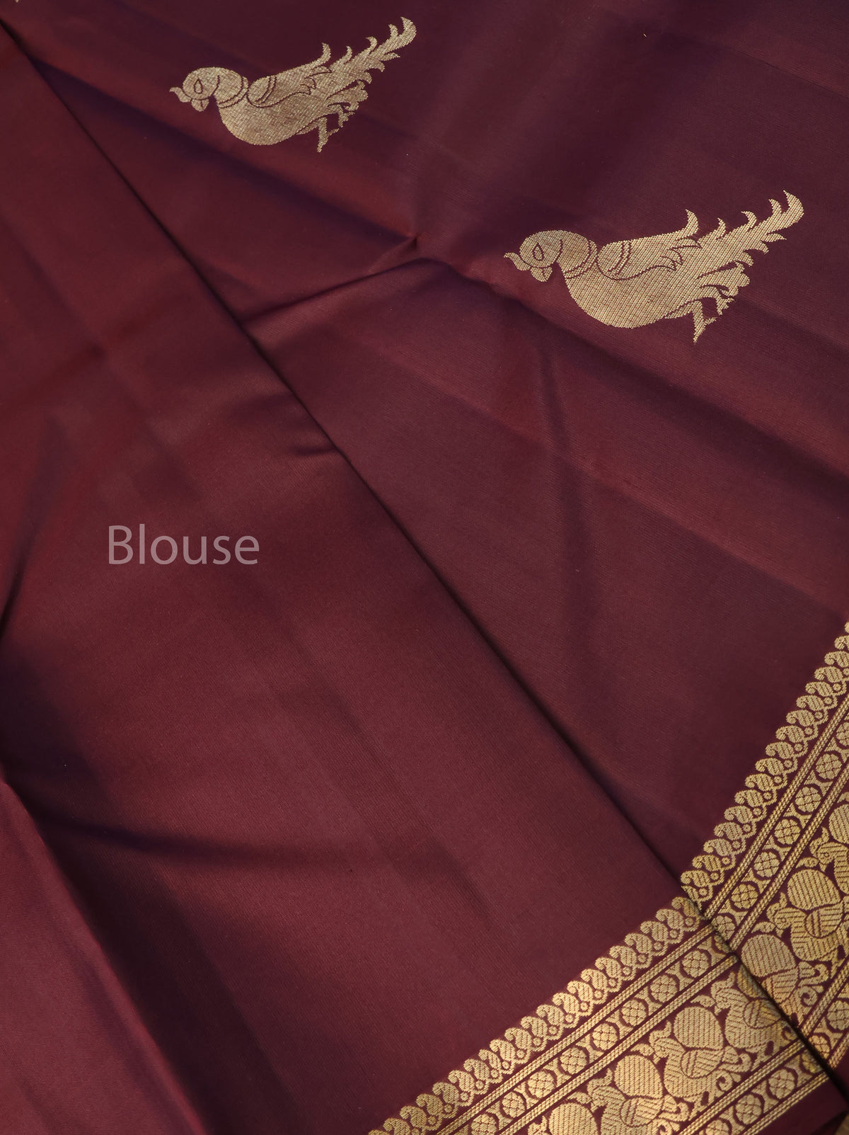 Araku Maroon Pure Kanchivaram Silk Saree