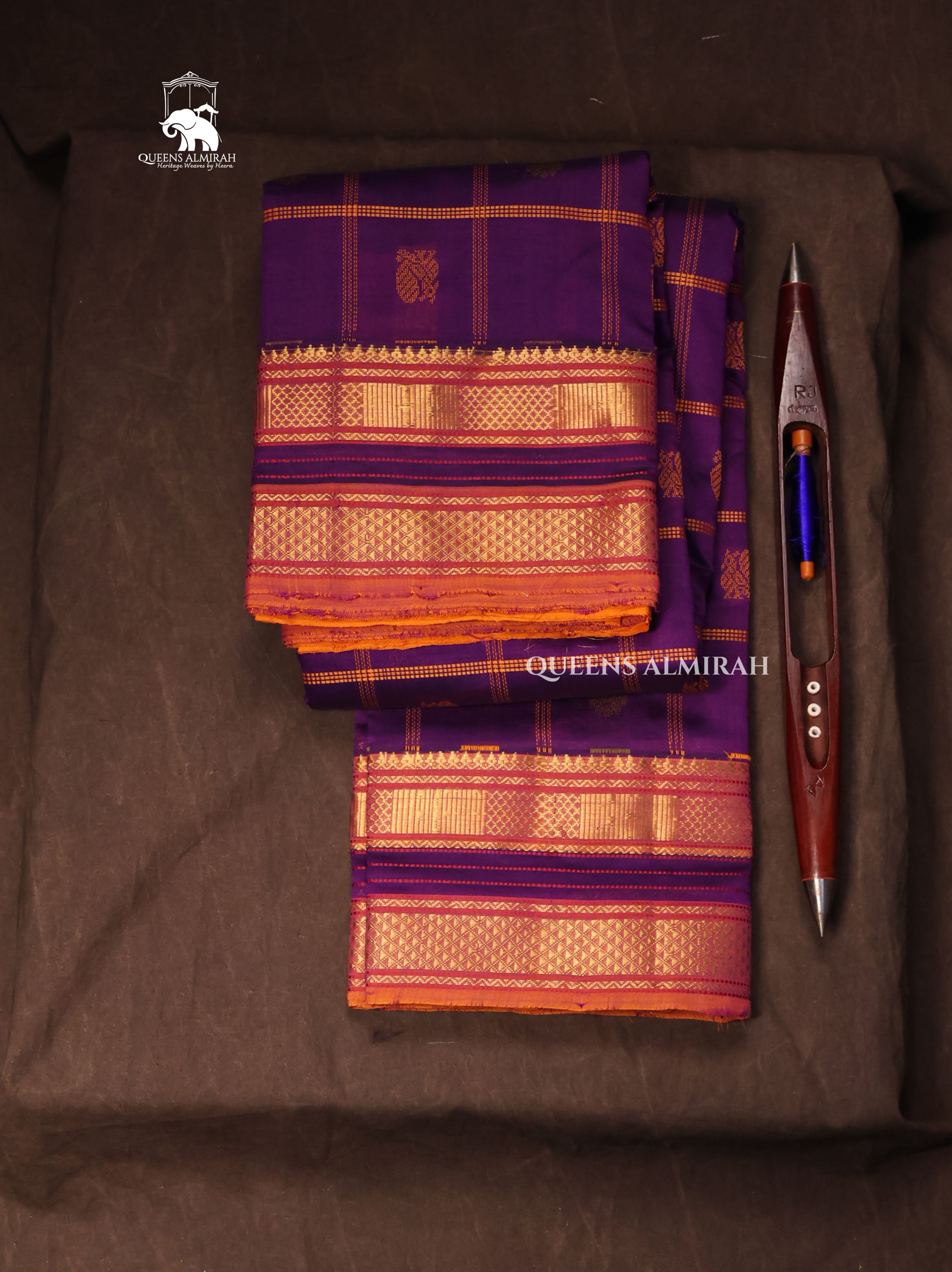 Purple Kattam With Butta Budget Silk Cotton Saree
