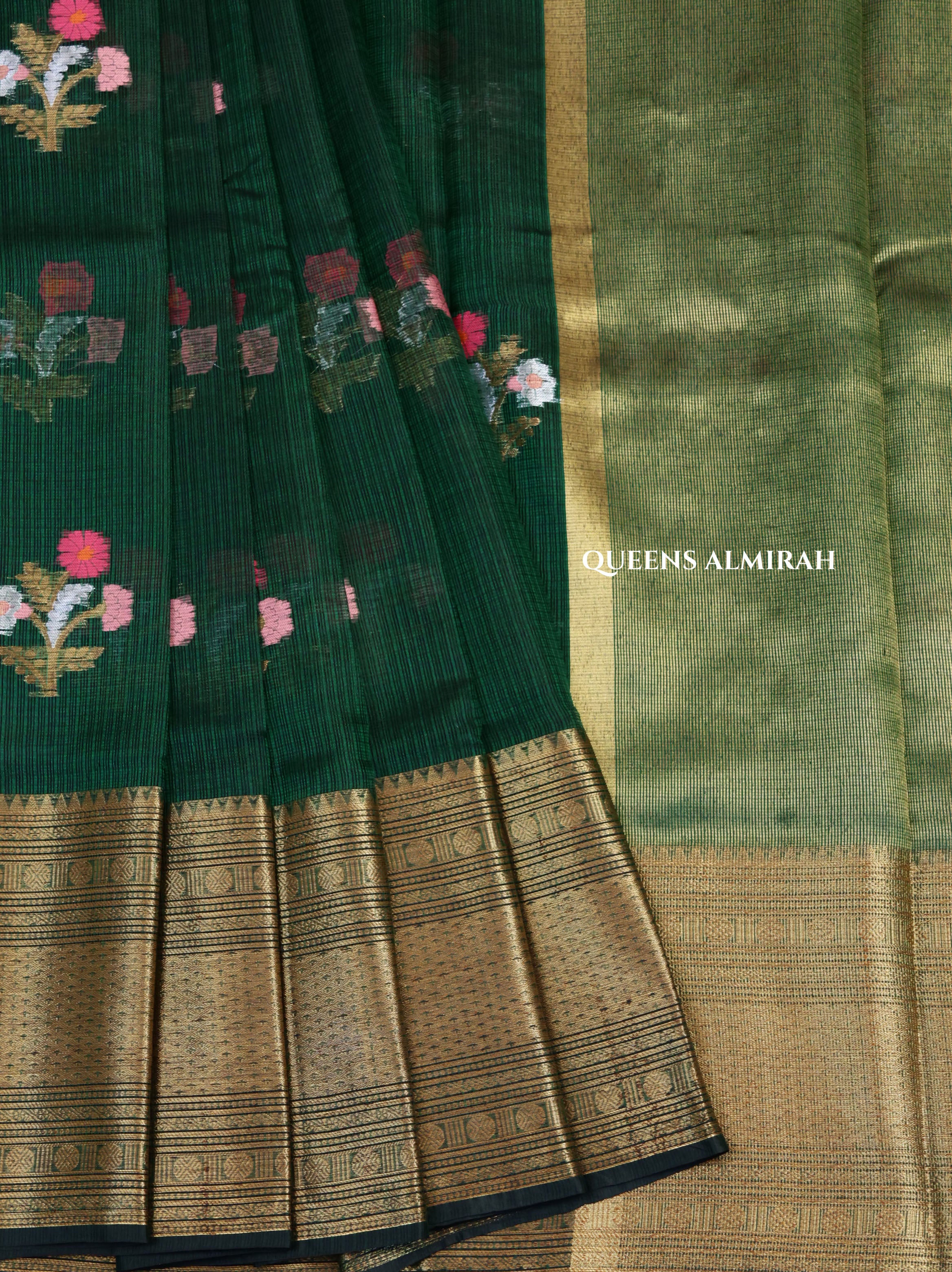 Meenakshi Green Pure Kota Silk Saree