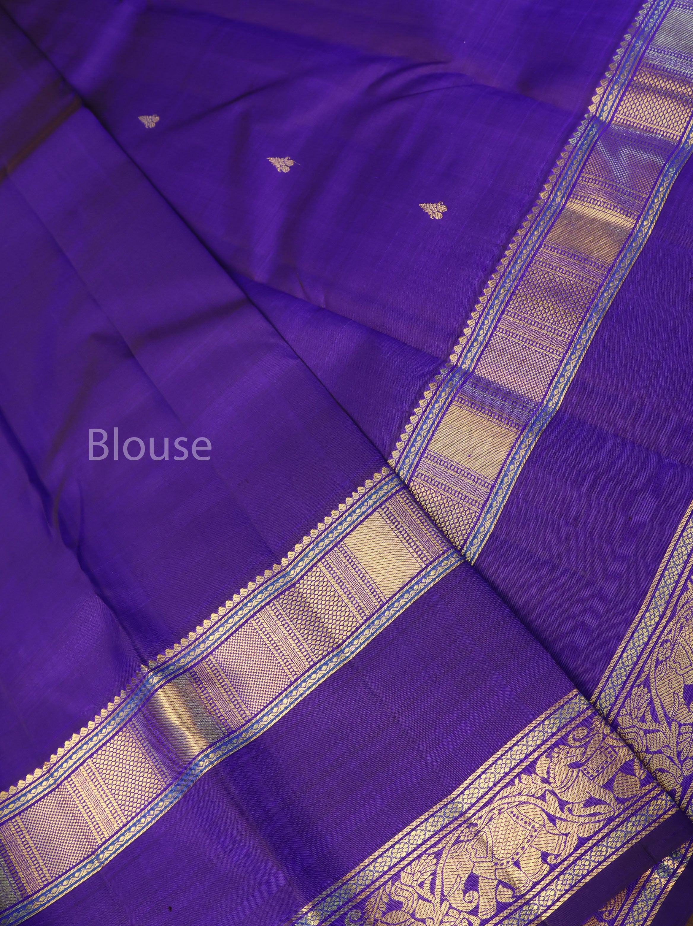 Violet Pure Kanchivaram Silk Saree