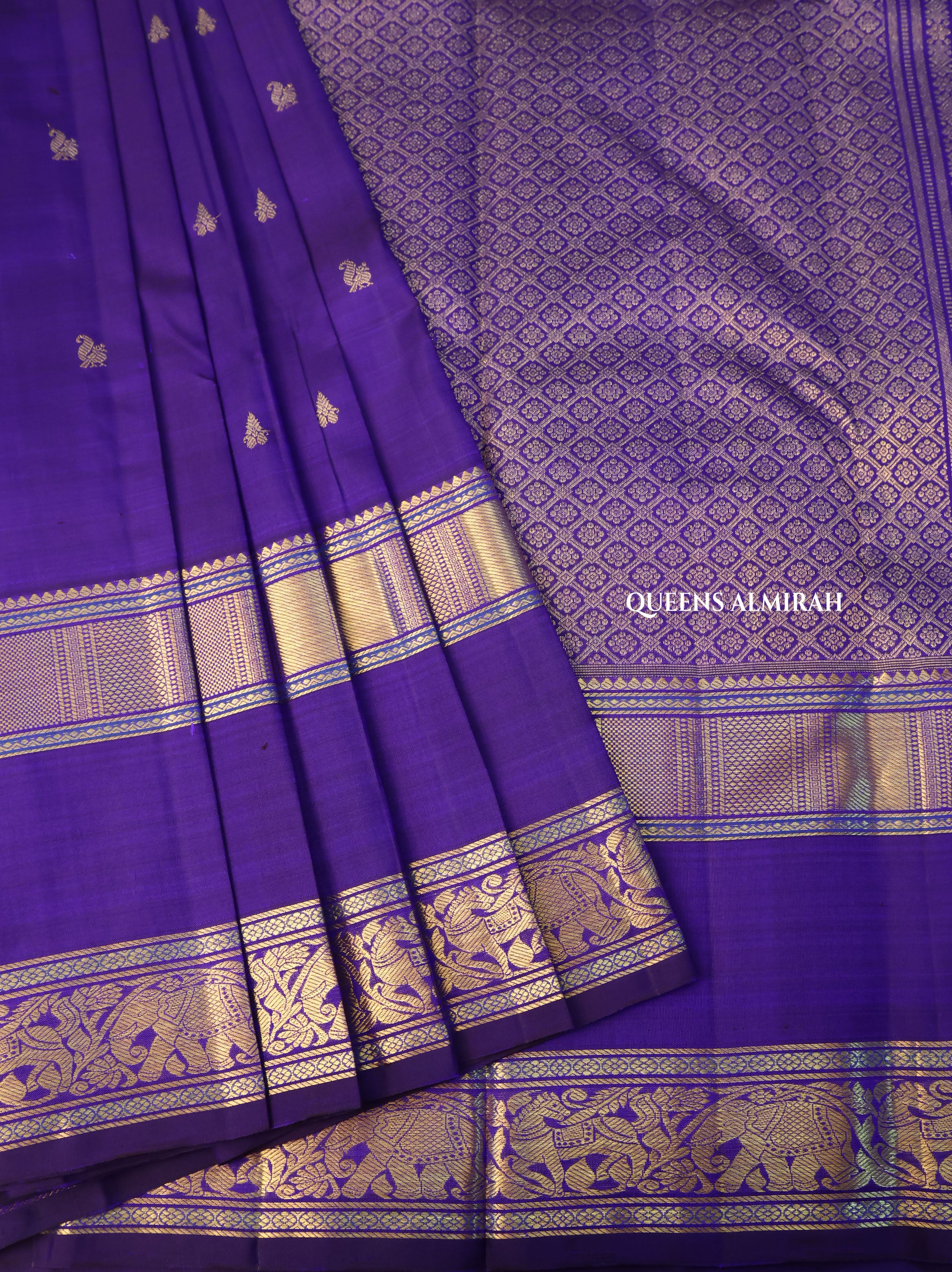 Violet Pure Kanchivaram Silk Saree