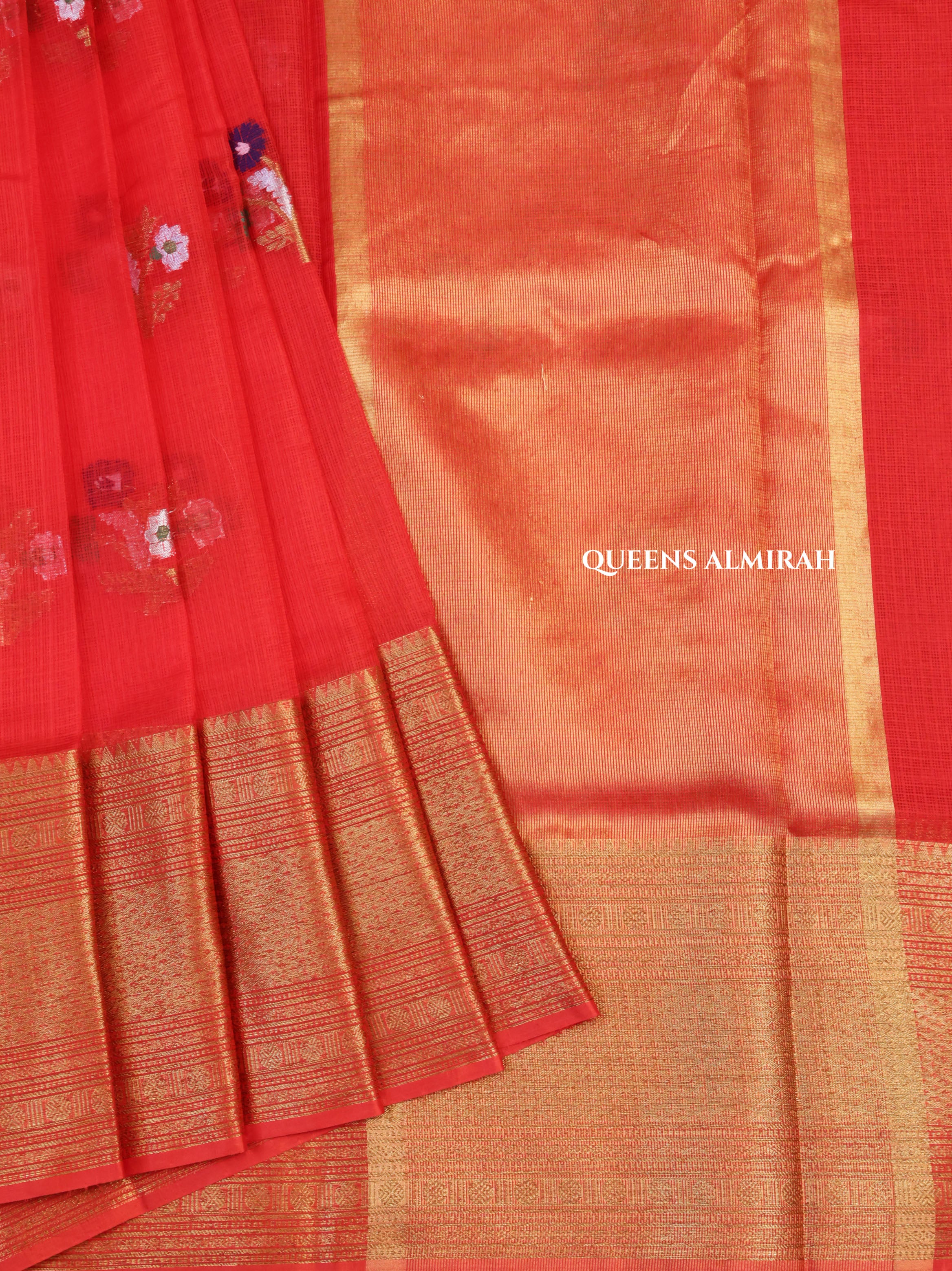 Chilly Red Pure Kota Silk Saree