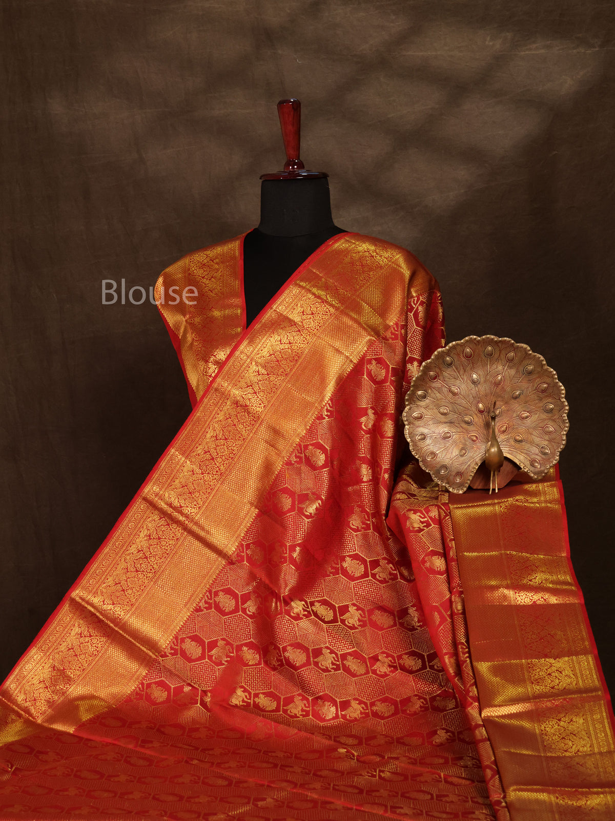 Maroon Pure Kanchivaram Silk Saree