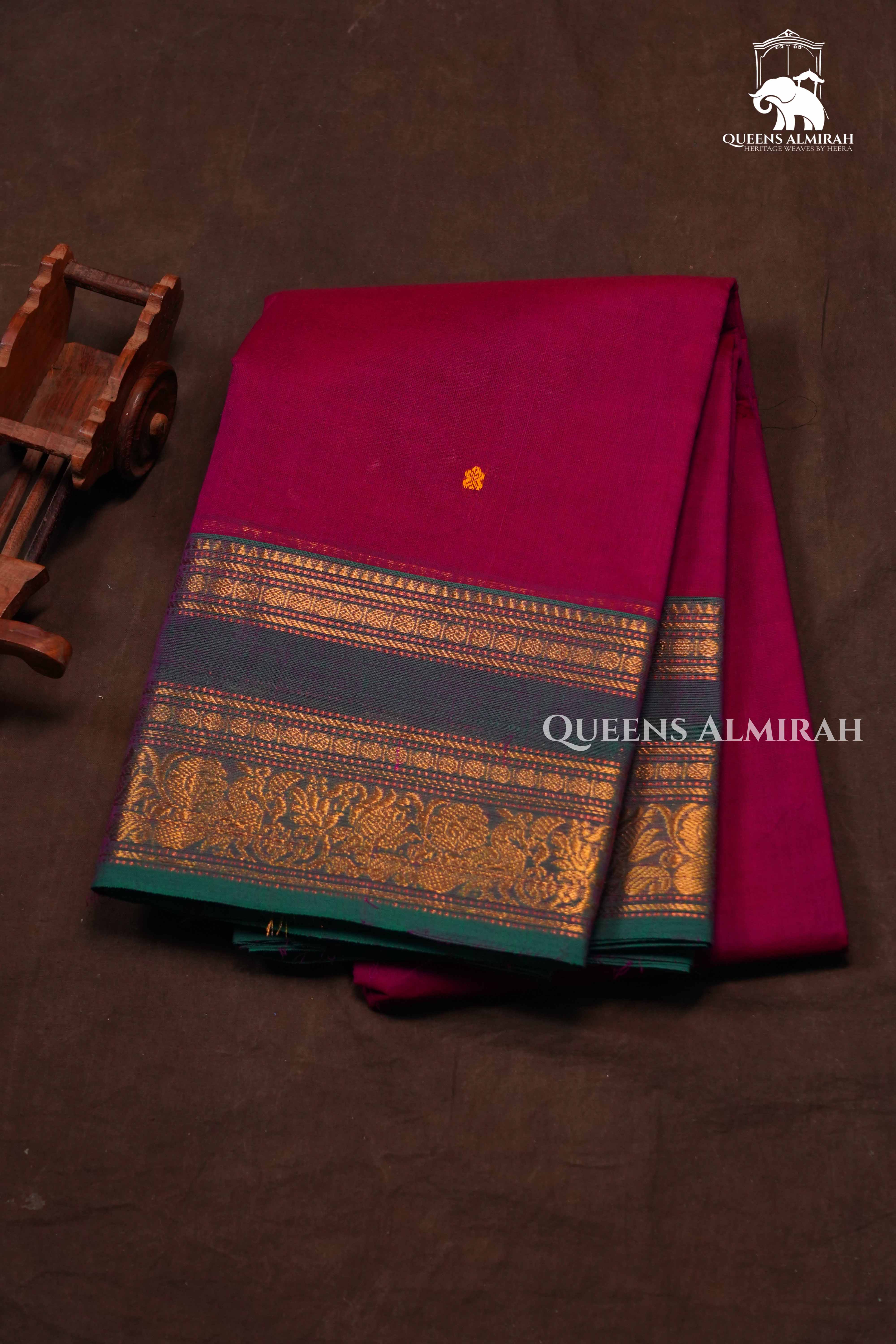 Mulberry Purple Kanchi Cotton Saree