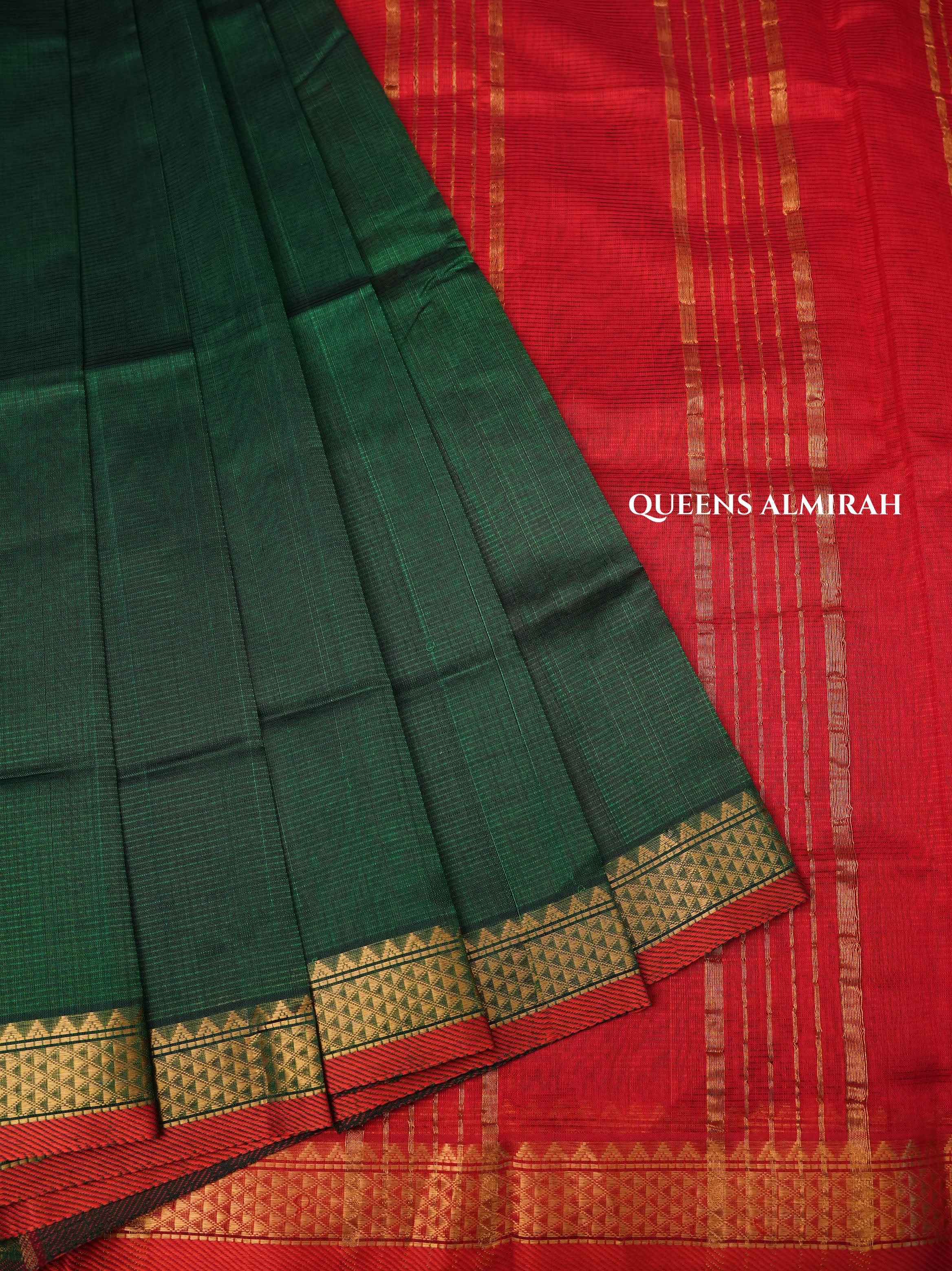 Green Small Border Pure Silk Cotton Saree