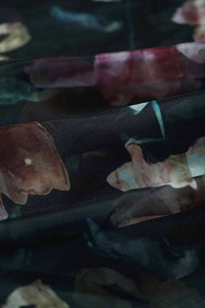 ELEPHANT GREY  MALAI CHANDERI SILK SAREE - Queens Jewel Emporium
