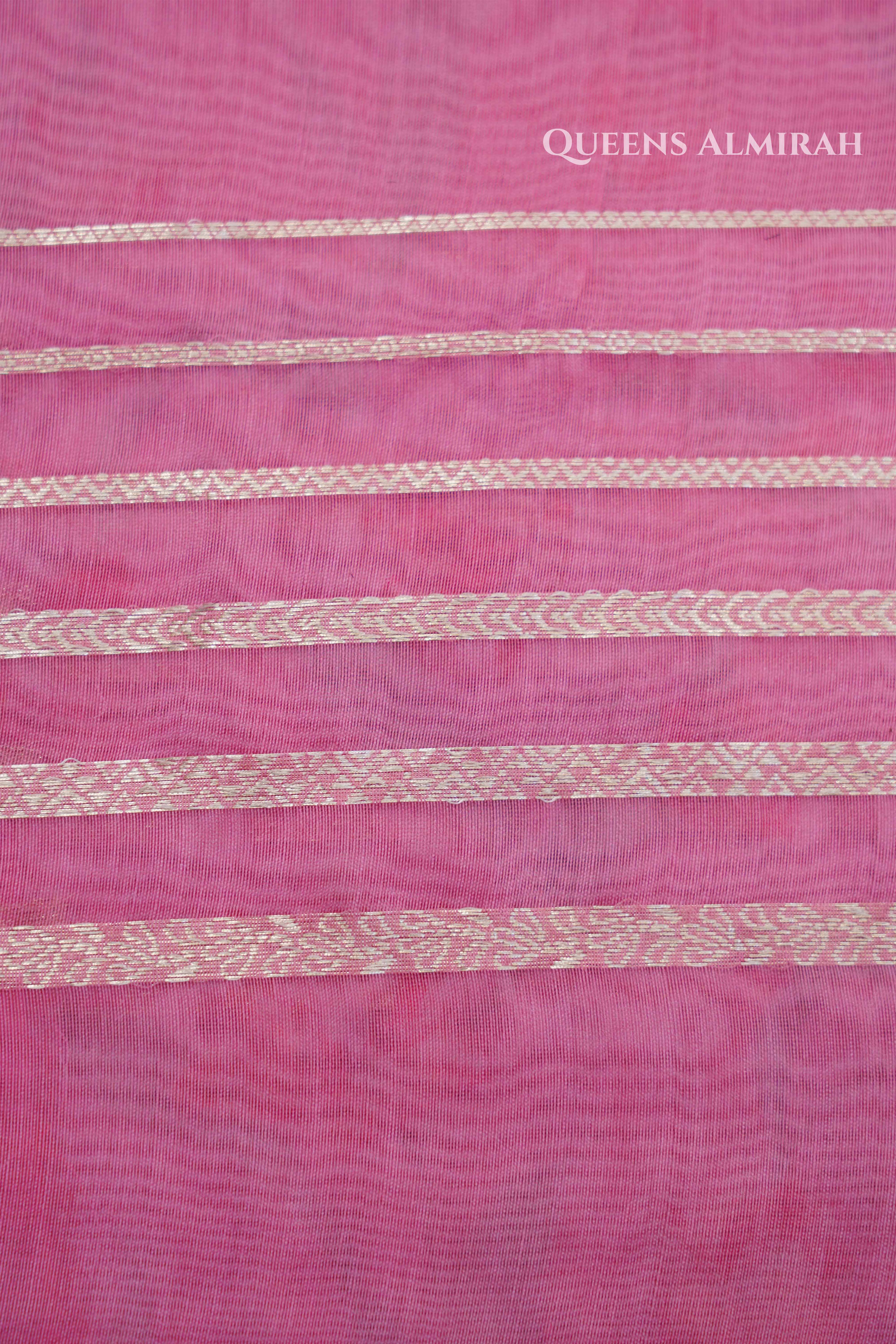 Pink Chanderi Silk Cotton Saree