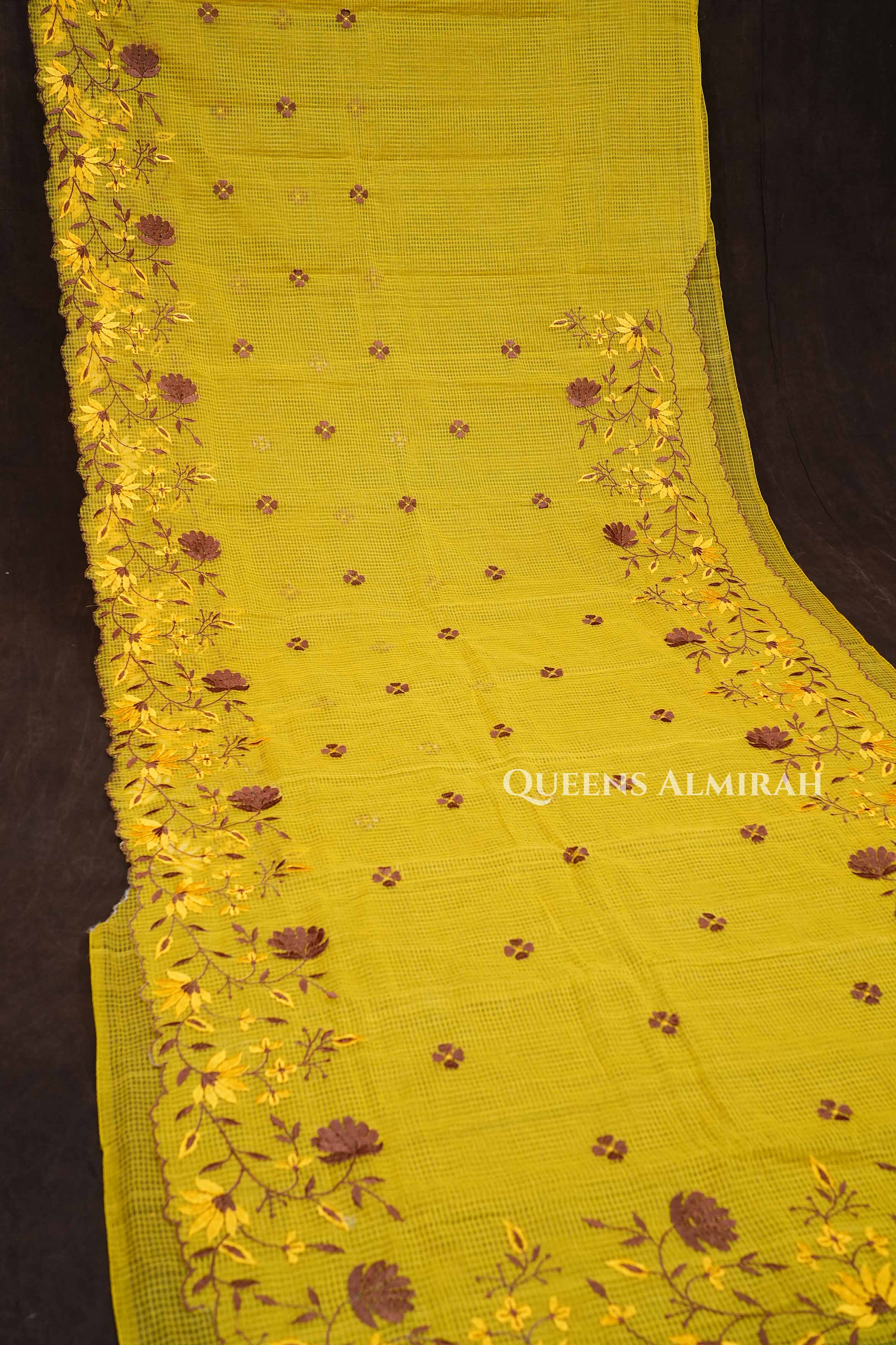 Yellow Semi Kota Silk Cotton Saree