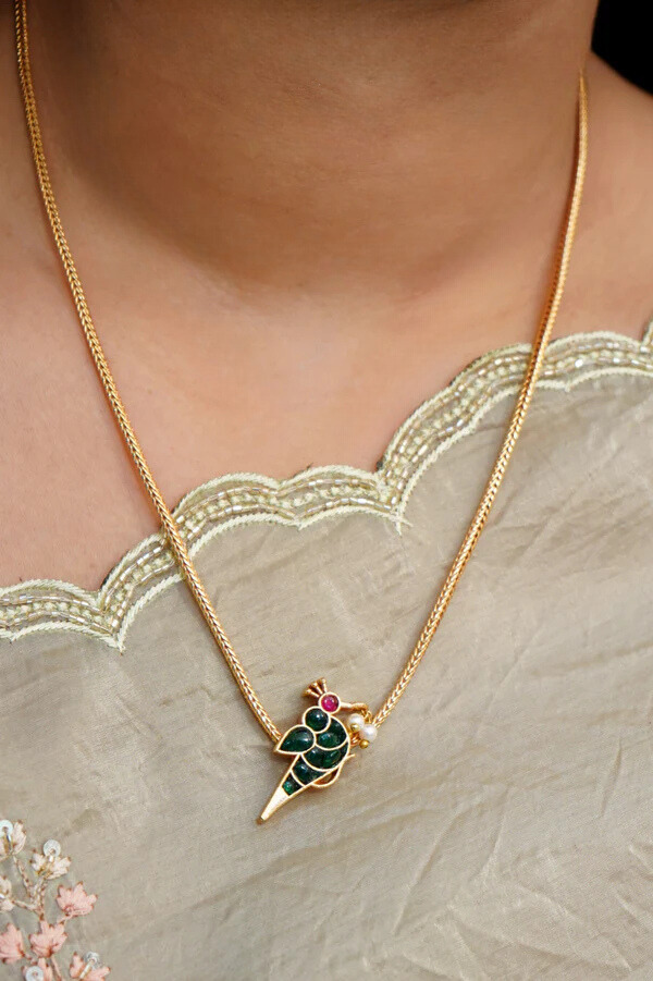 MATHU NECKLACE SET -GREEN - Queens Jewel Emporium