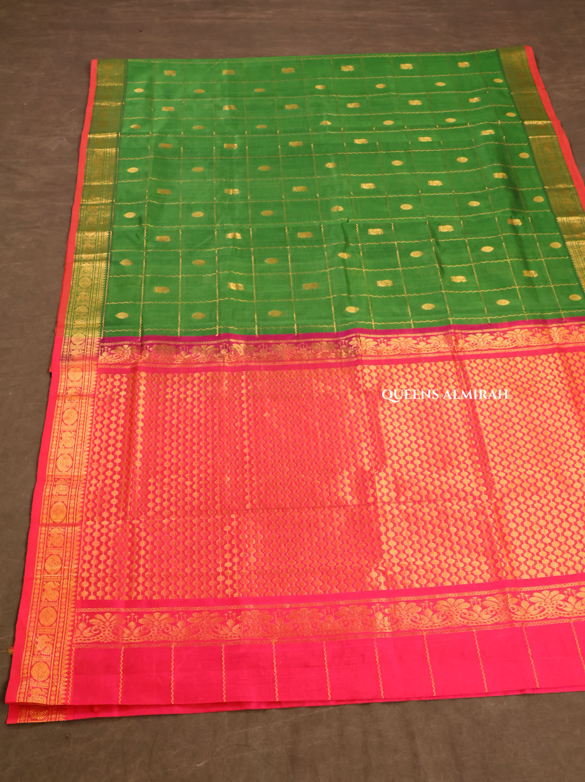 Green Pure Silk Cotton Saree