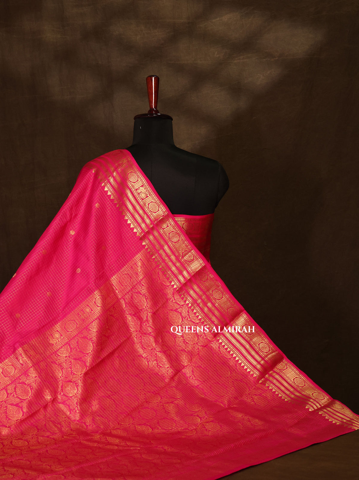 Rani Pink Pure Kanchivaram Silk Saree