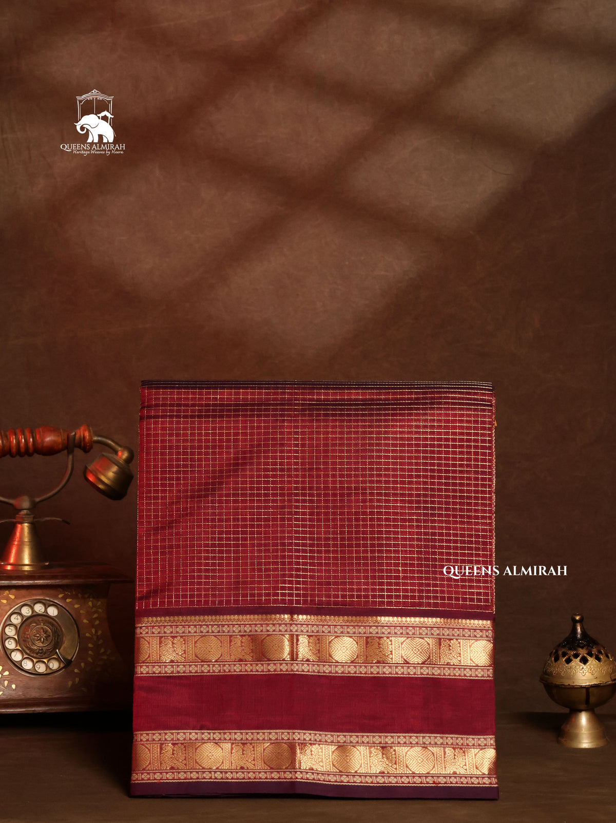 Araku Maroon Chettinad Silk Cotton Saree