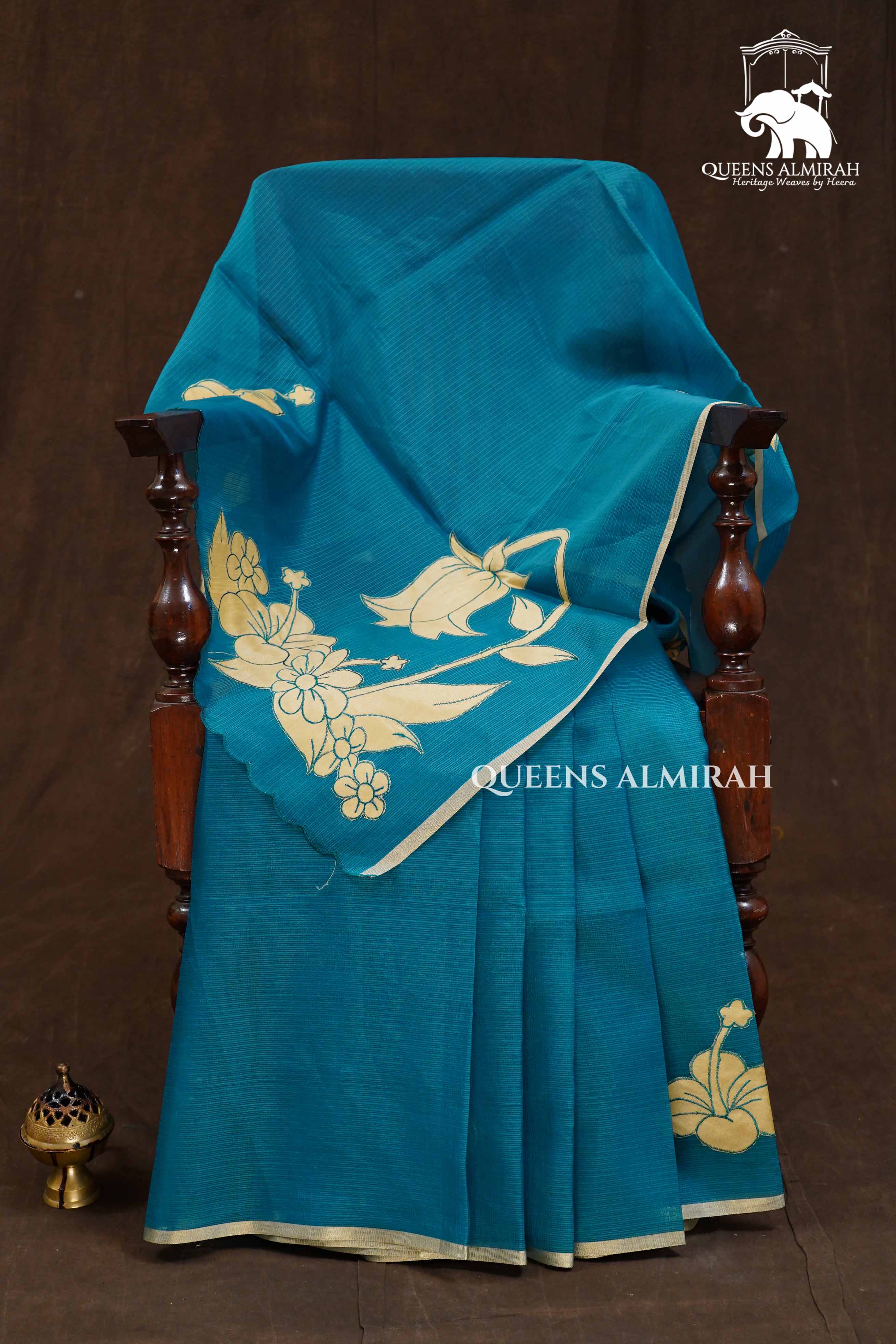Blue Semi Kota Silk Cotton Saree