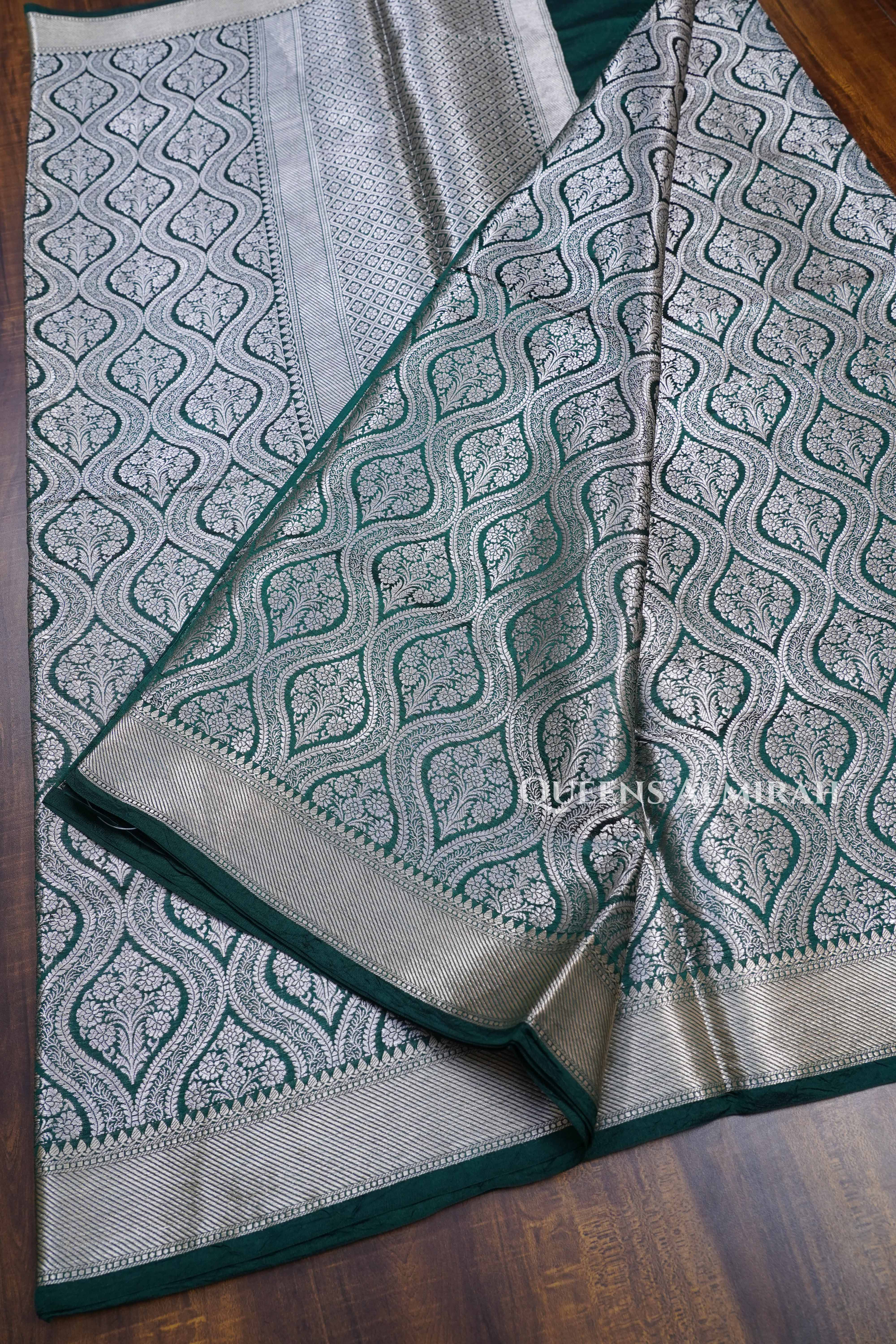 Green Banarasi Silk Saree
