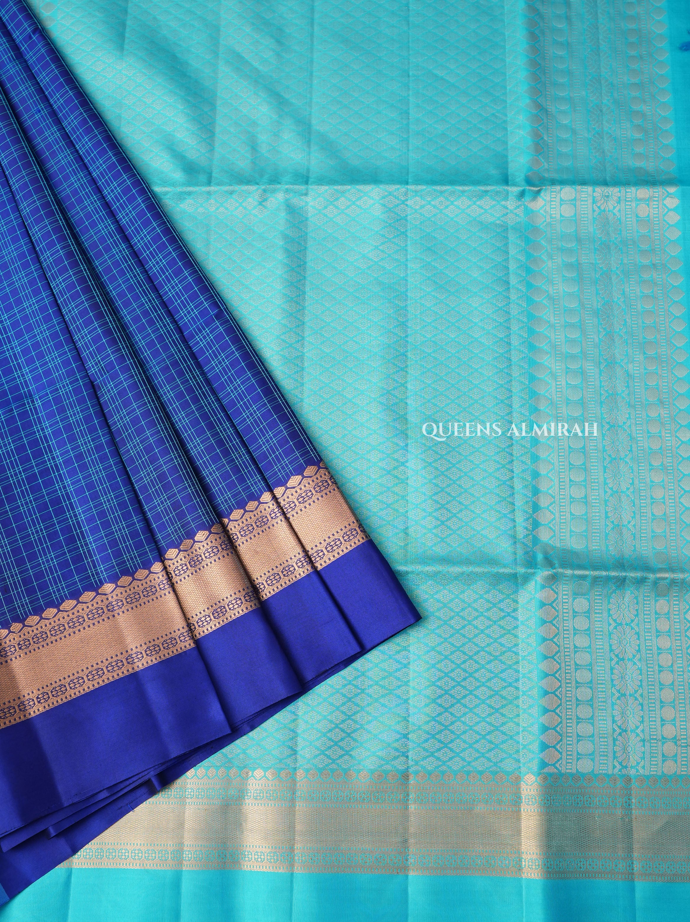 Royal Blue Pure Soft Silk Saree