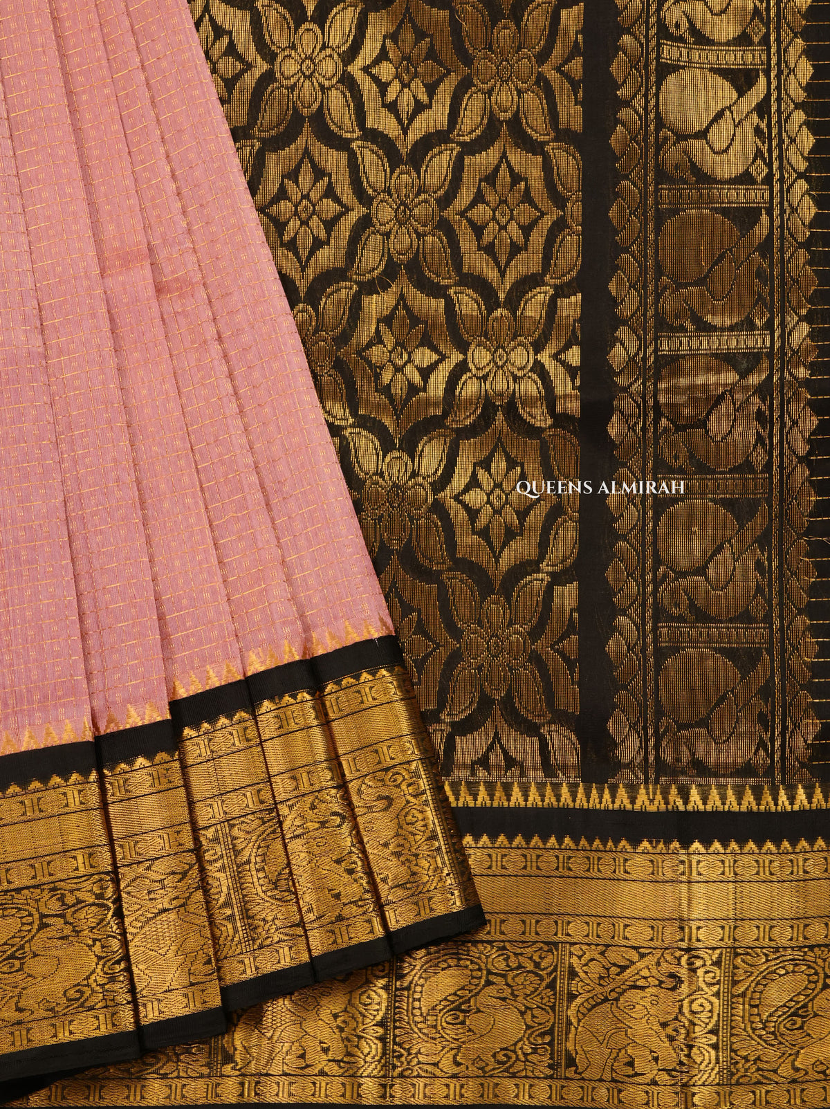 Onion Pink  Pure Silk Cotton Saree