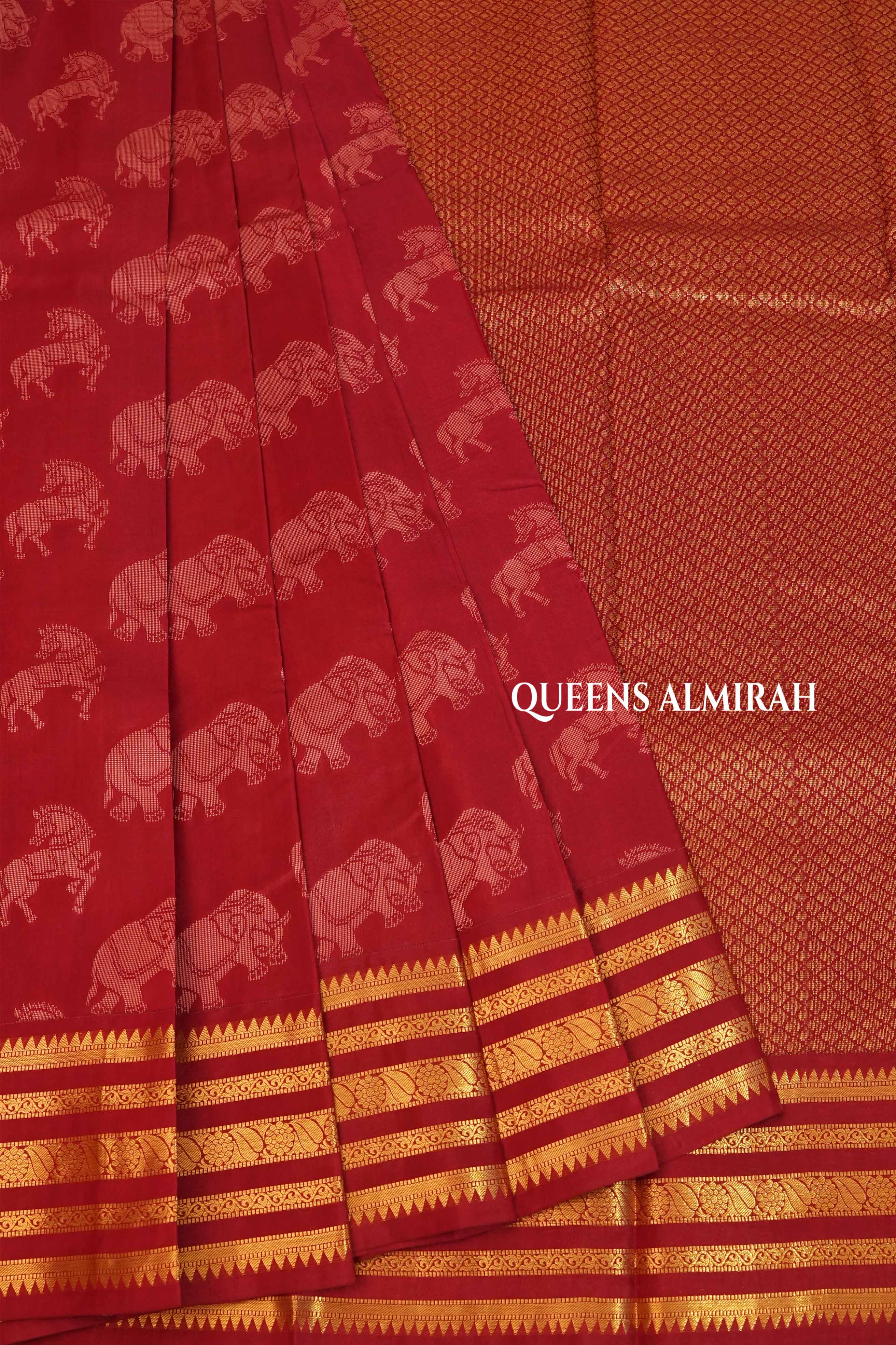 Red Varisapet Border Pure Kanchivaram Silk Saree