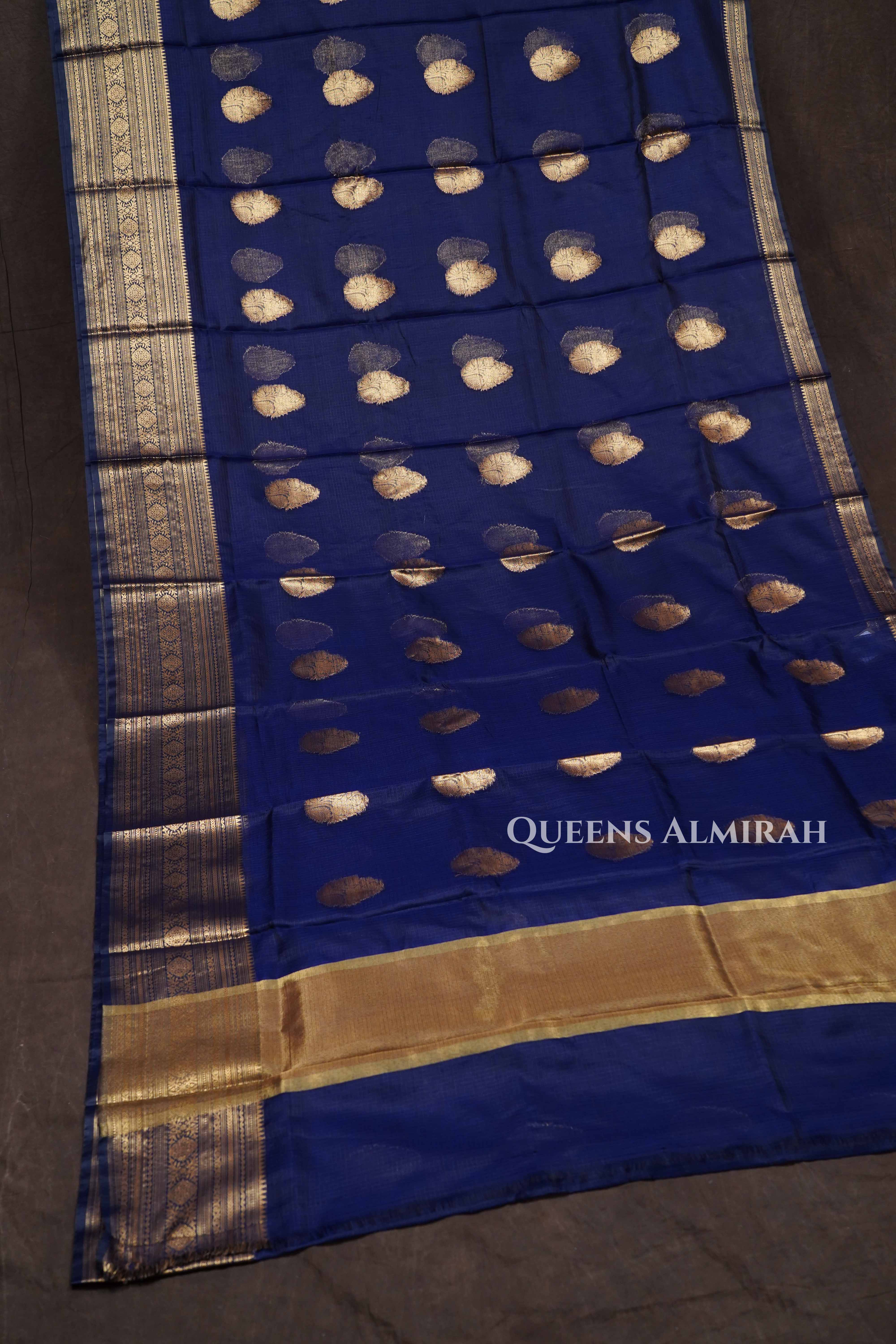 Royal Blue Pure Kota Silk Saree