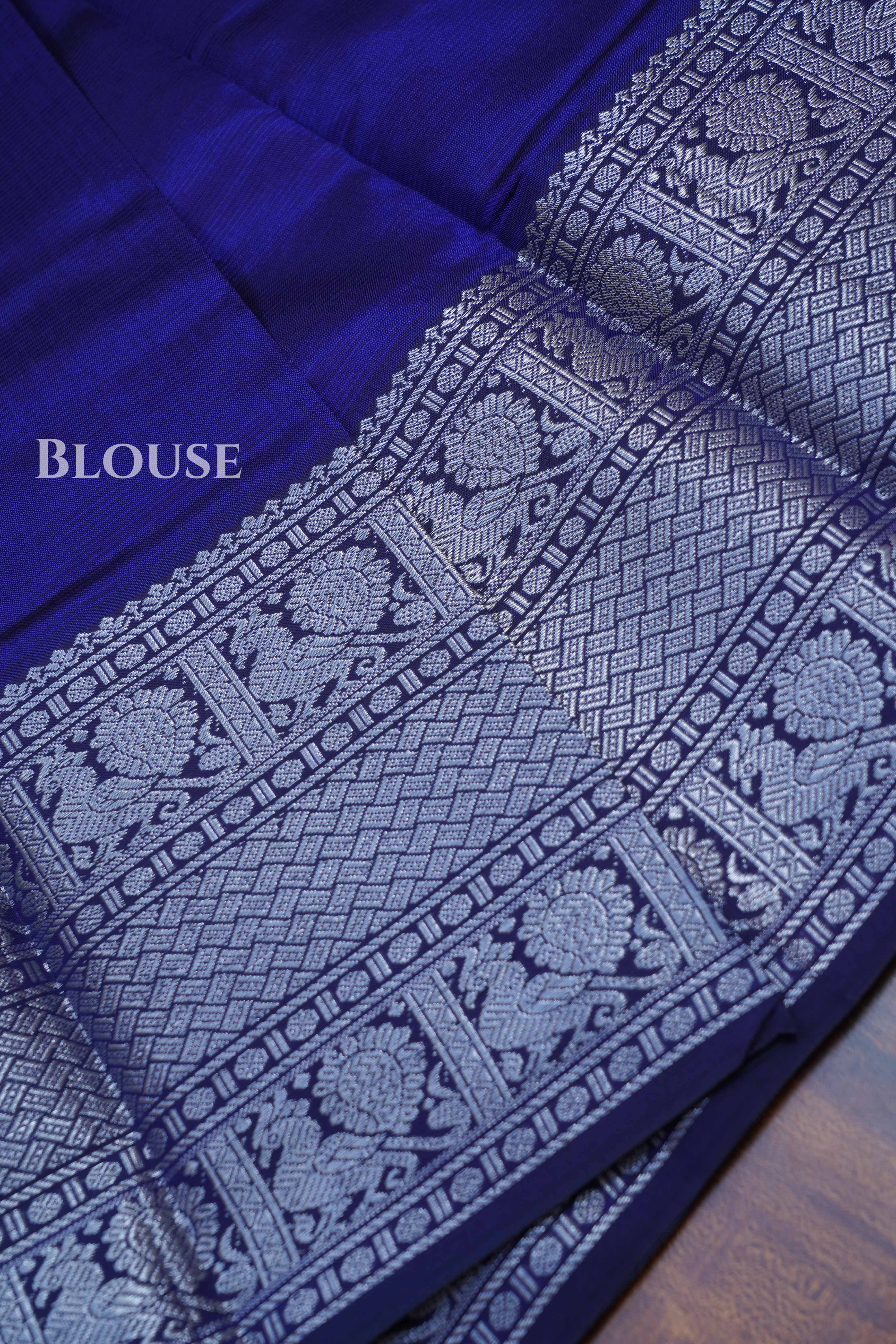Indigo Mangalgiri Saree