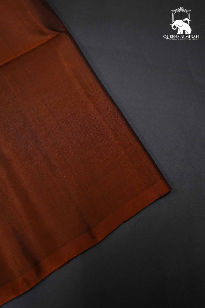MIDNIGHT BLUE WITH WOVEN BORDER SOFT SILK SAREE - Queens Jewel Emporium