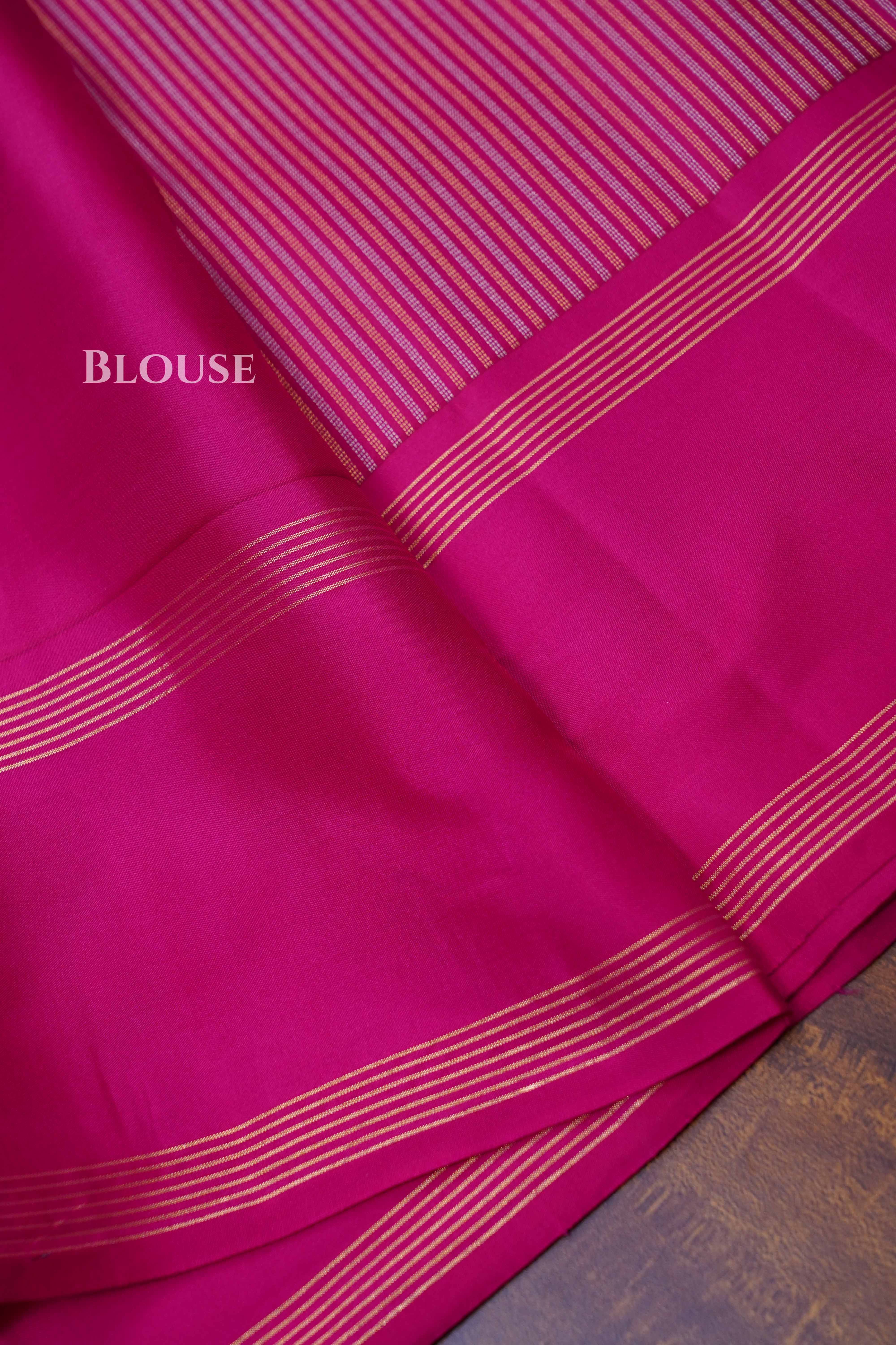 Magenta Pink Pure Kanchivaram Silk Saree