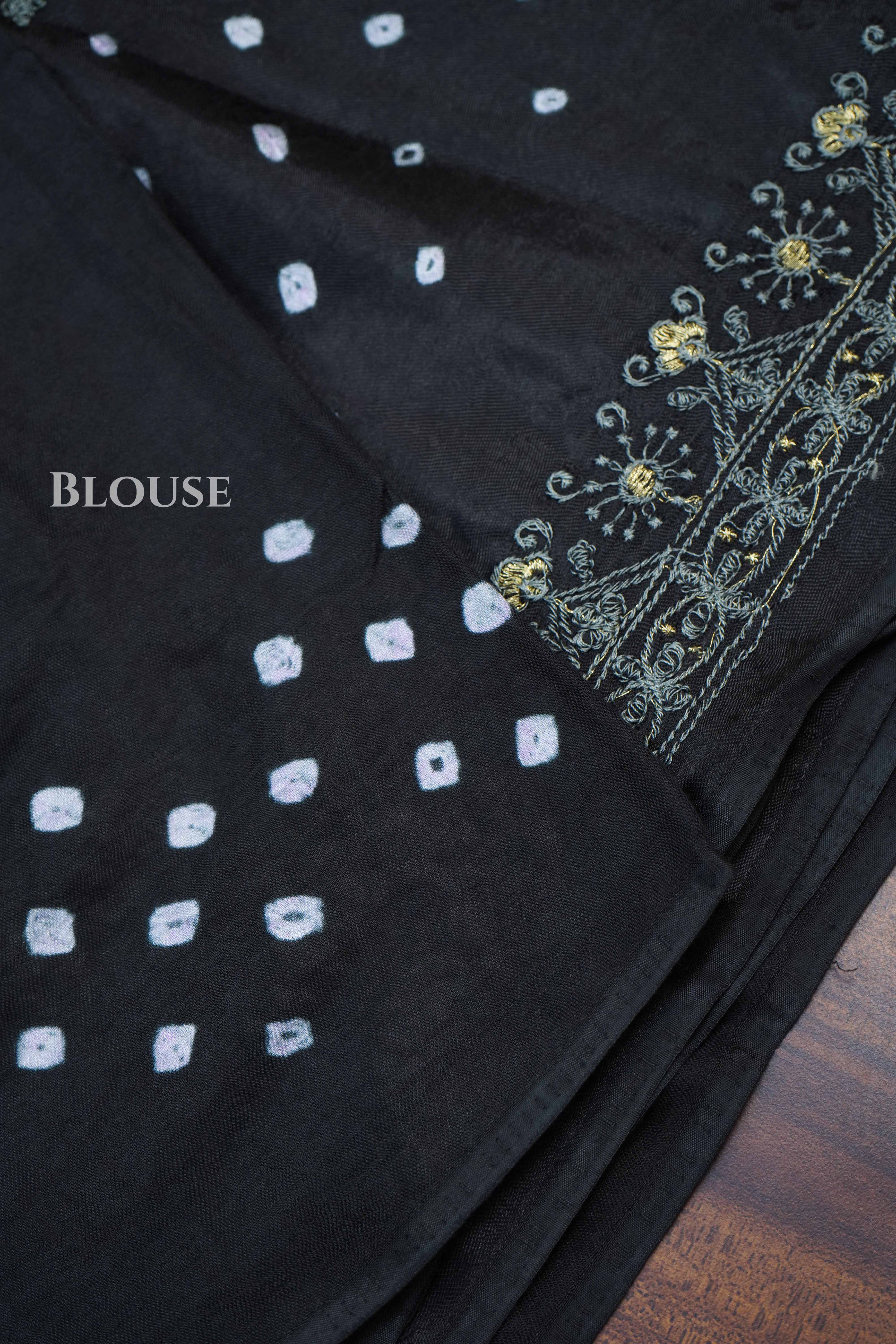 Black Modal Silk Saree