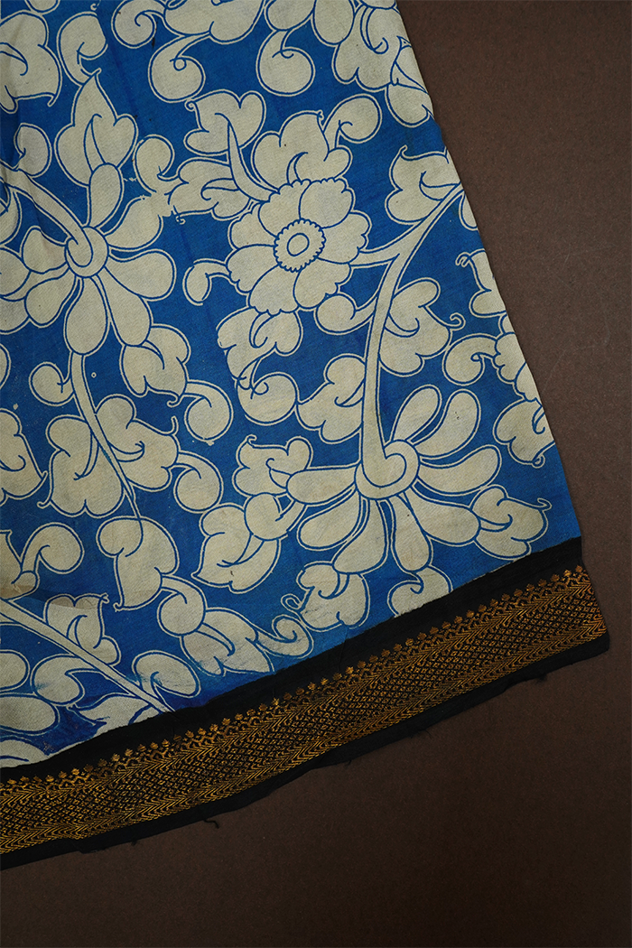 DEEP BROWN WITH MARINE BLUE MAGALGIRI SAREE - Queens Jewel Emporium