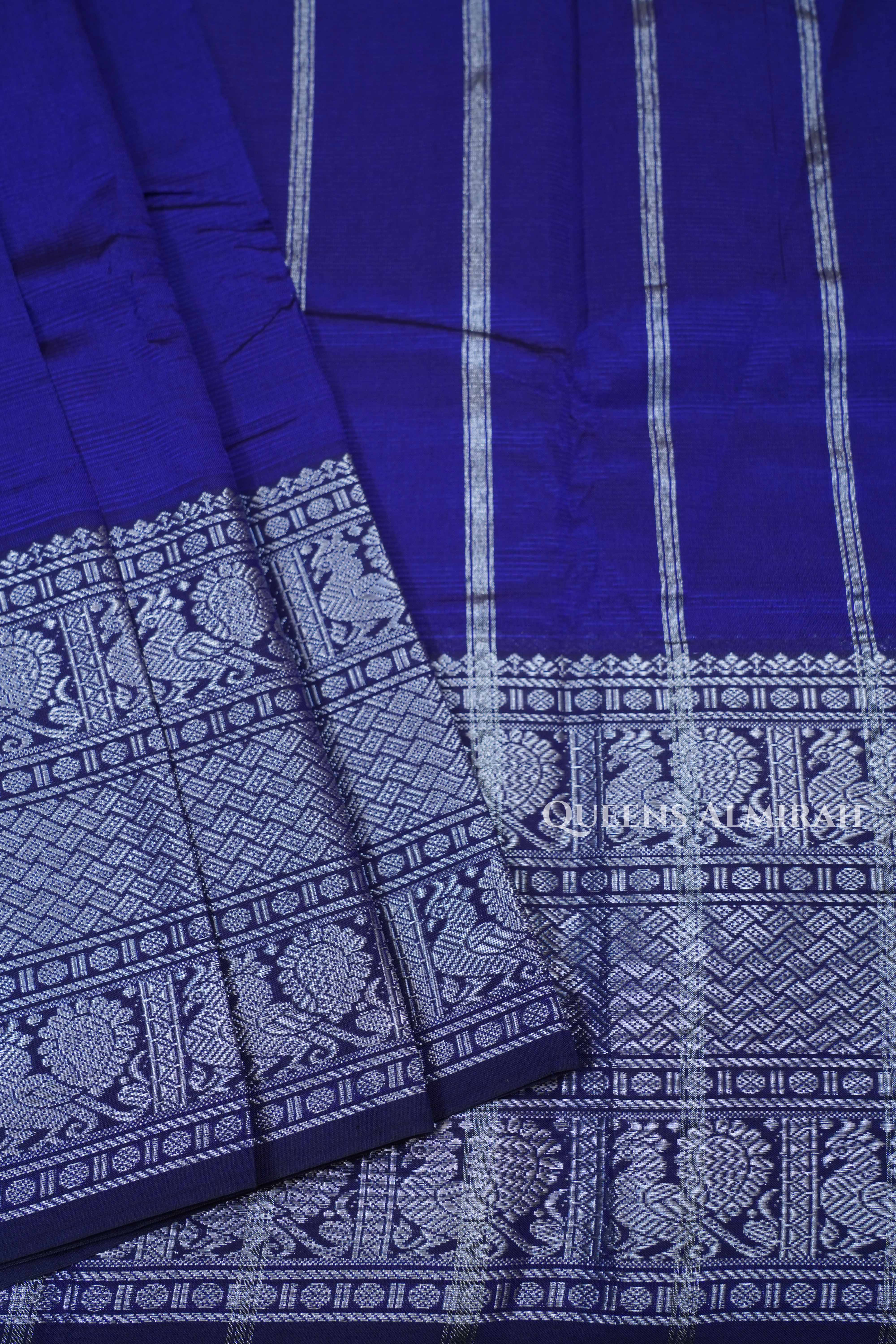 Indigo Mangalgiri Saree