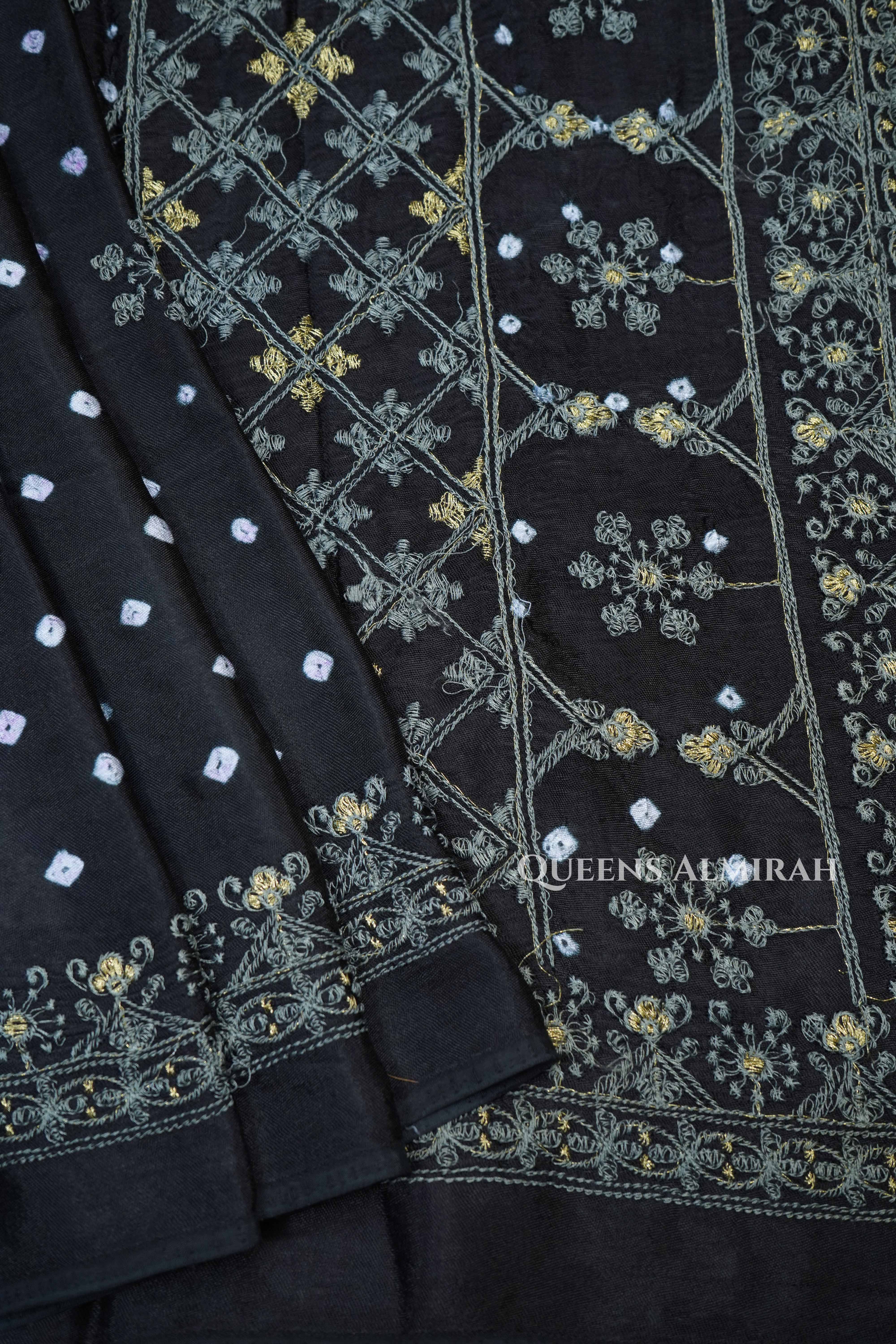 Black Modal Silk Saree