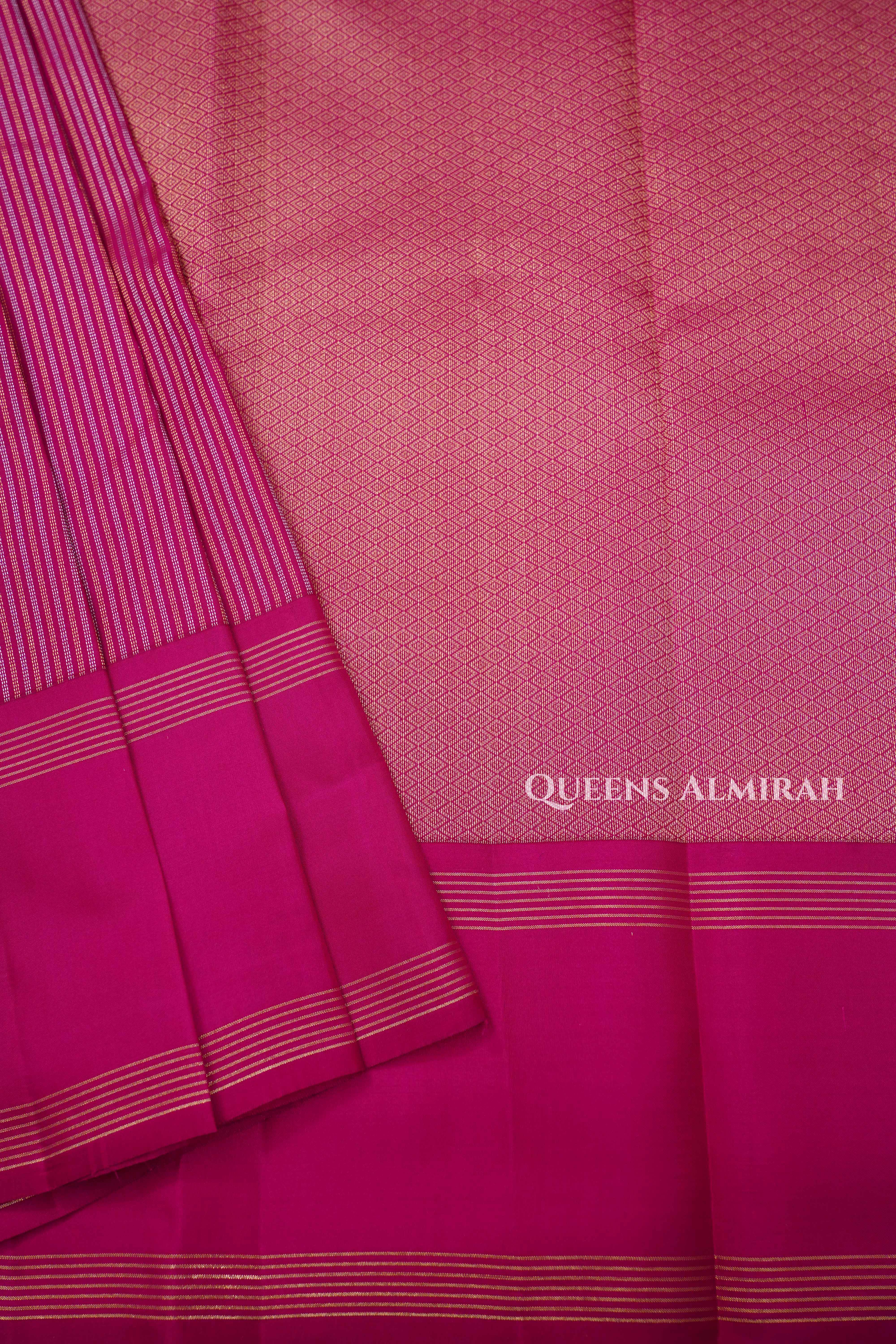 Magenta Pink Pure Kanchivaram Silk Saree