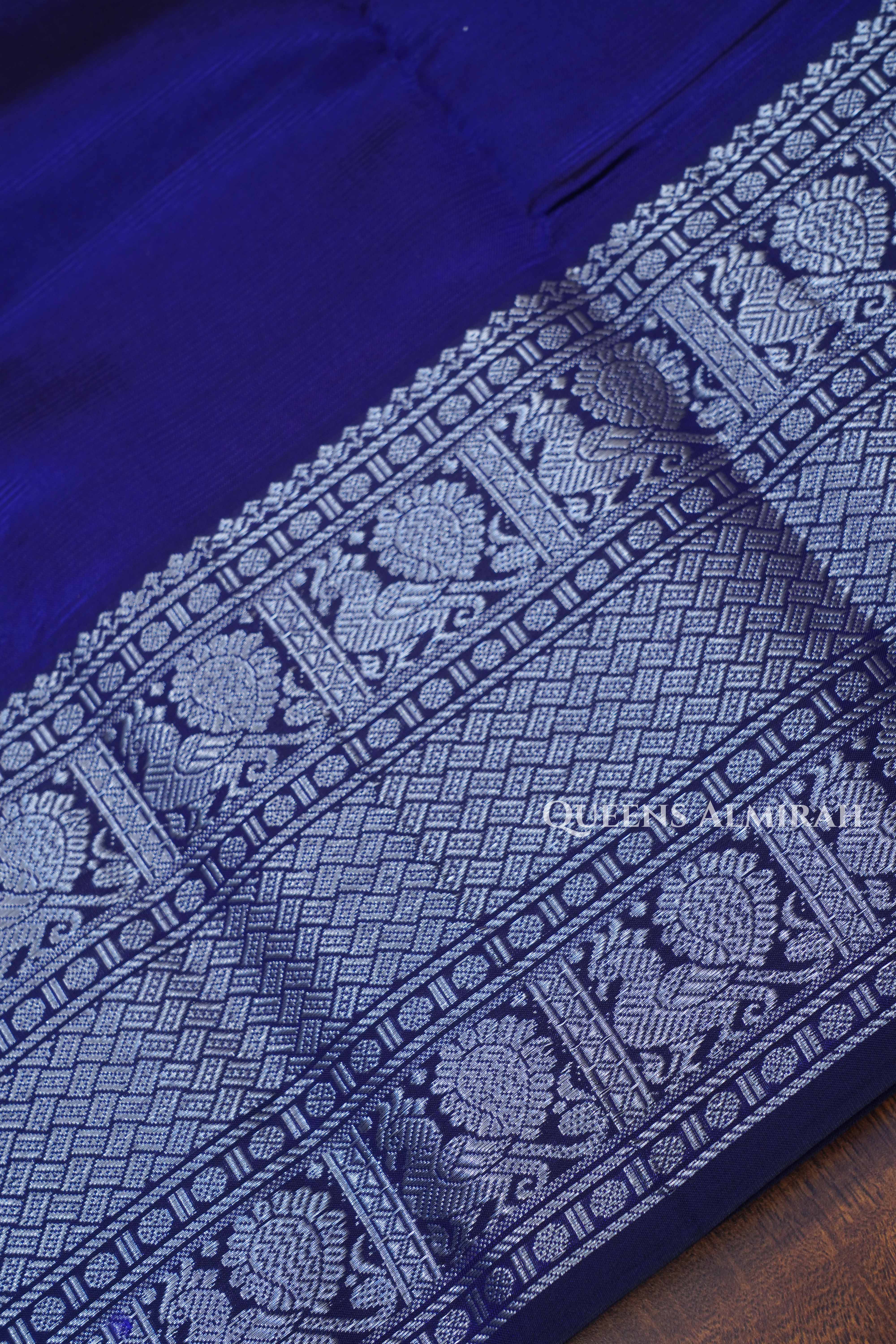 Indigo Mangalgiri Saree