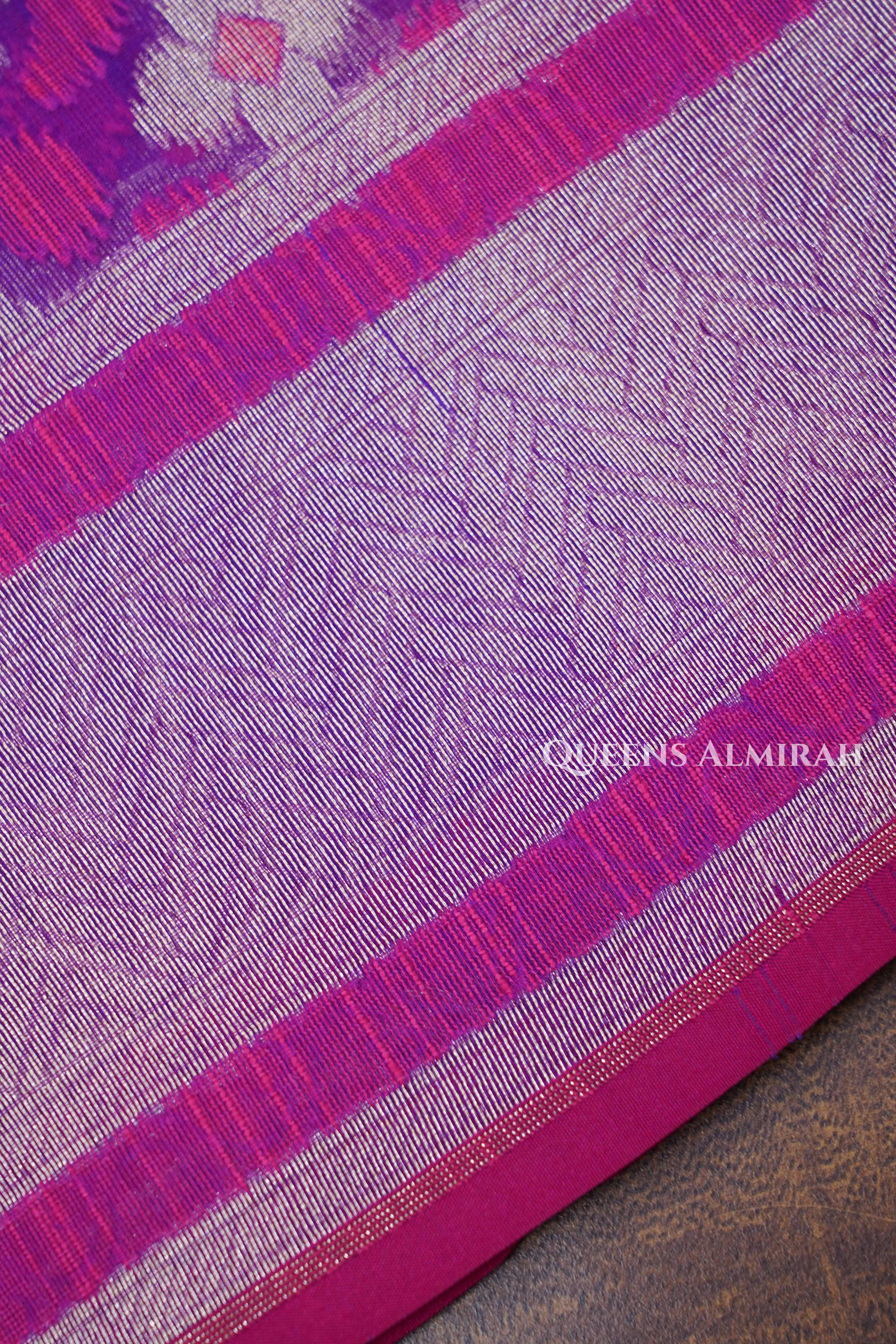 Magenta Banarasi Oranza Silk Saree