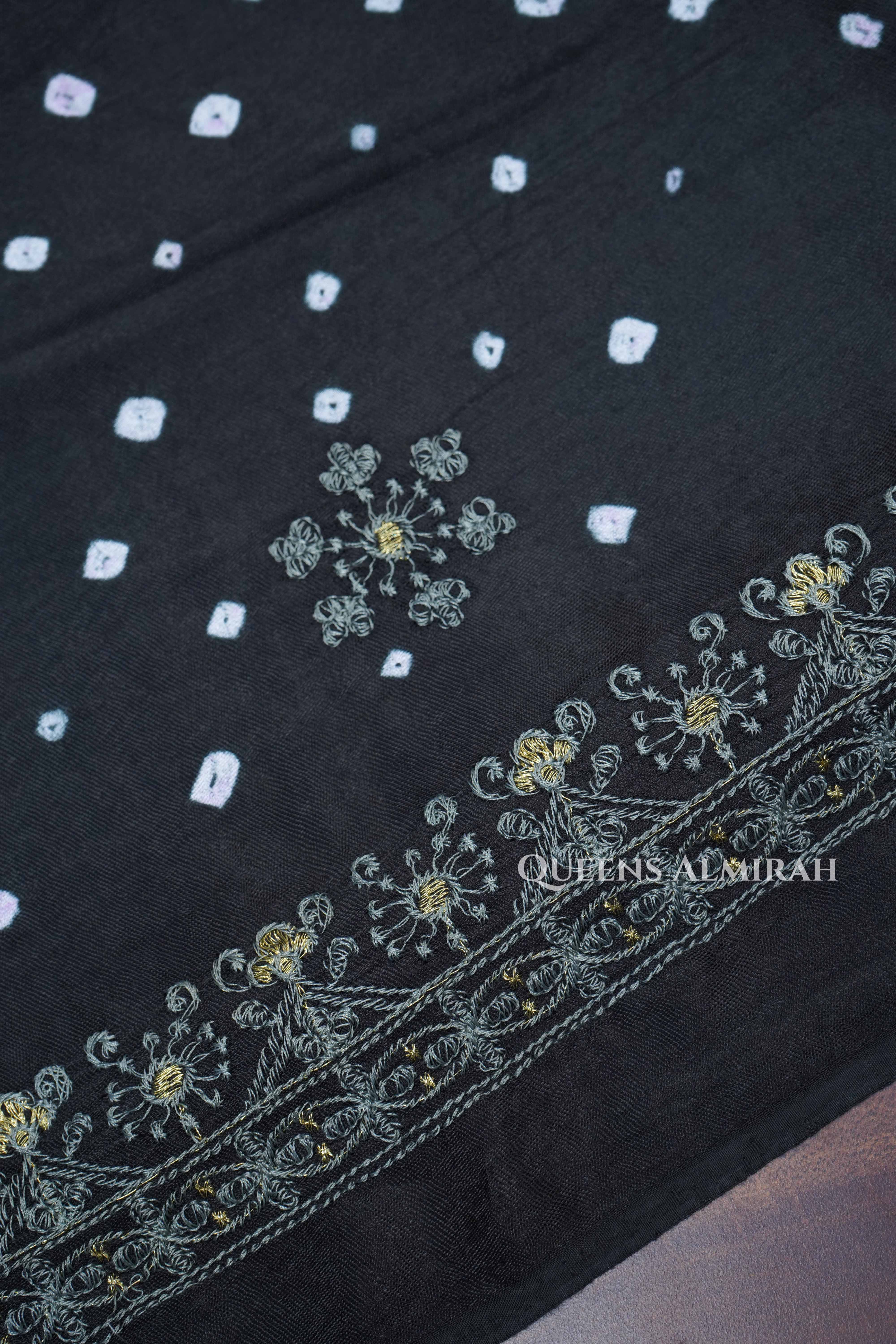 Black Modal Silk Saree