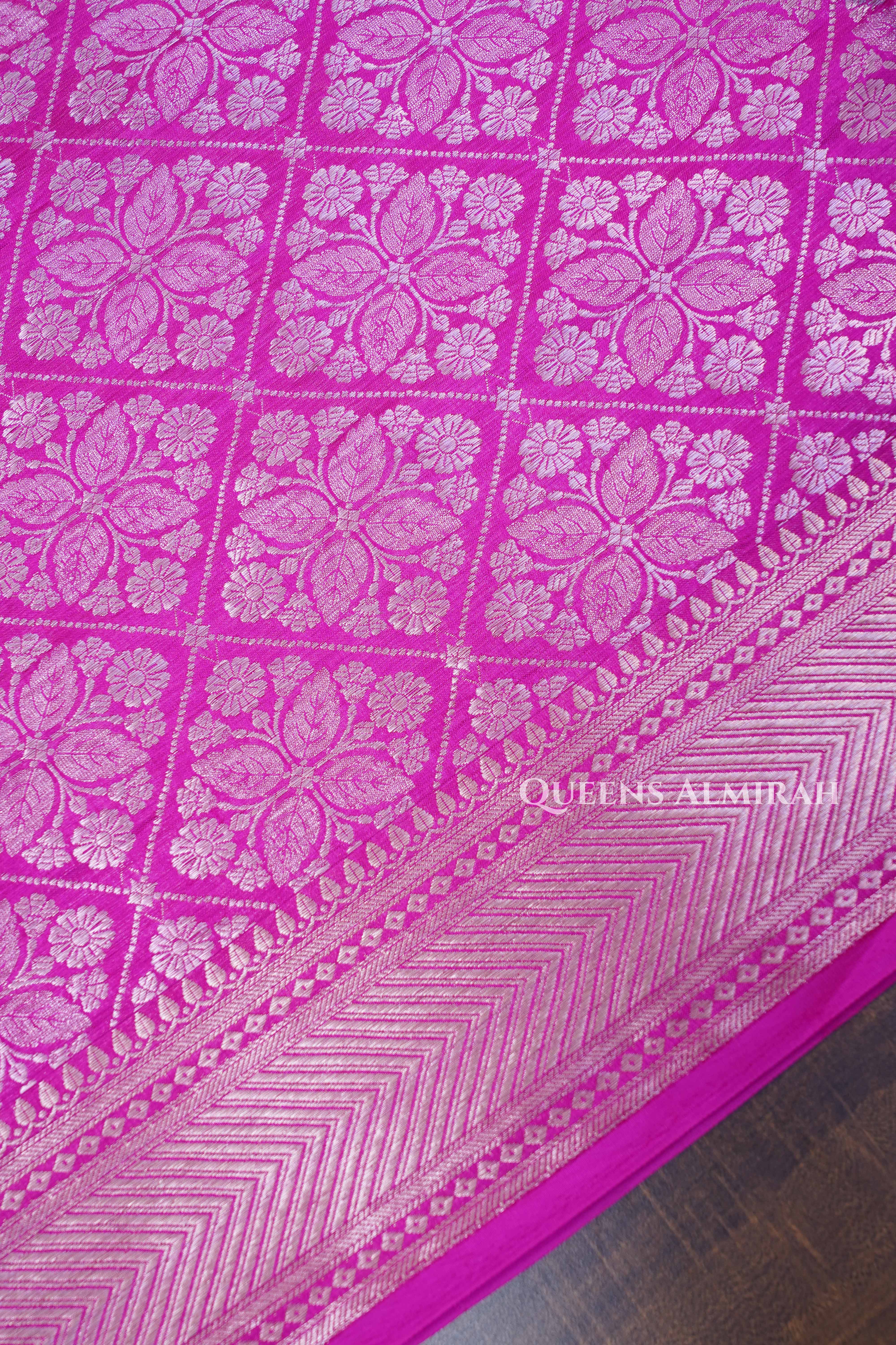 Pink Banarasi Silk Saree