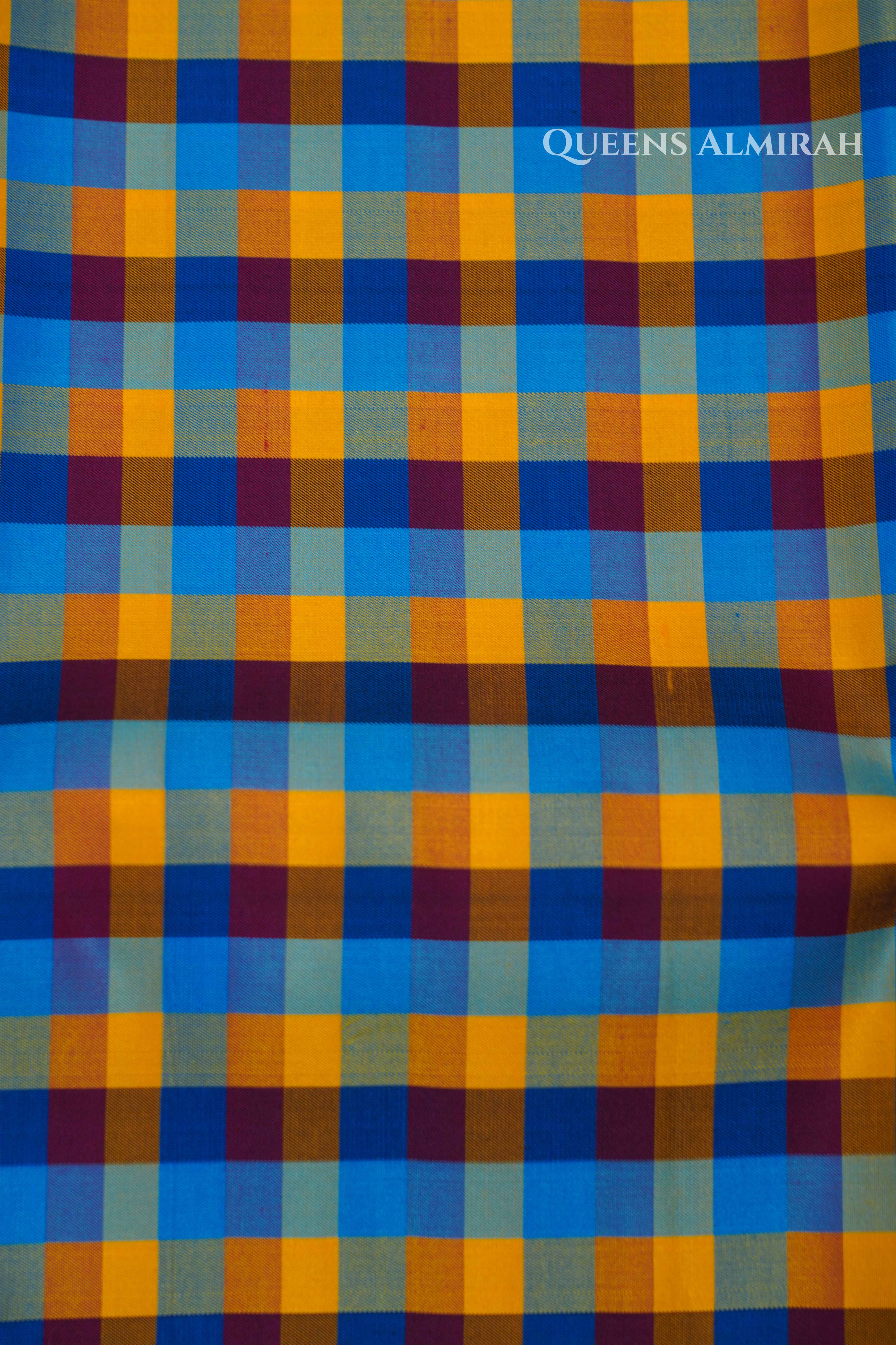 Multi Color Checks Kuravanji Silk Saree5