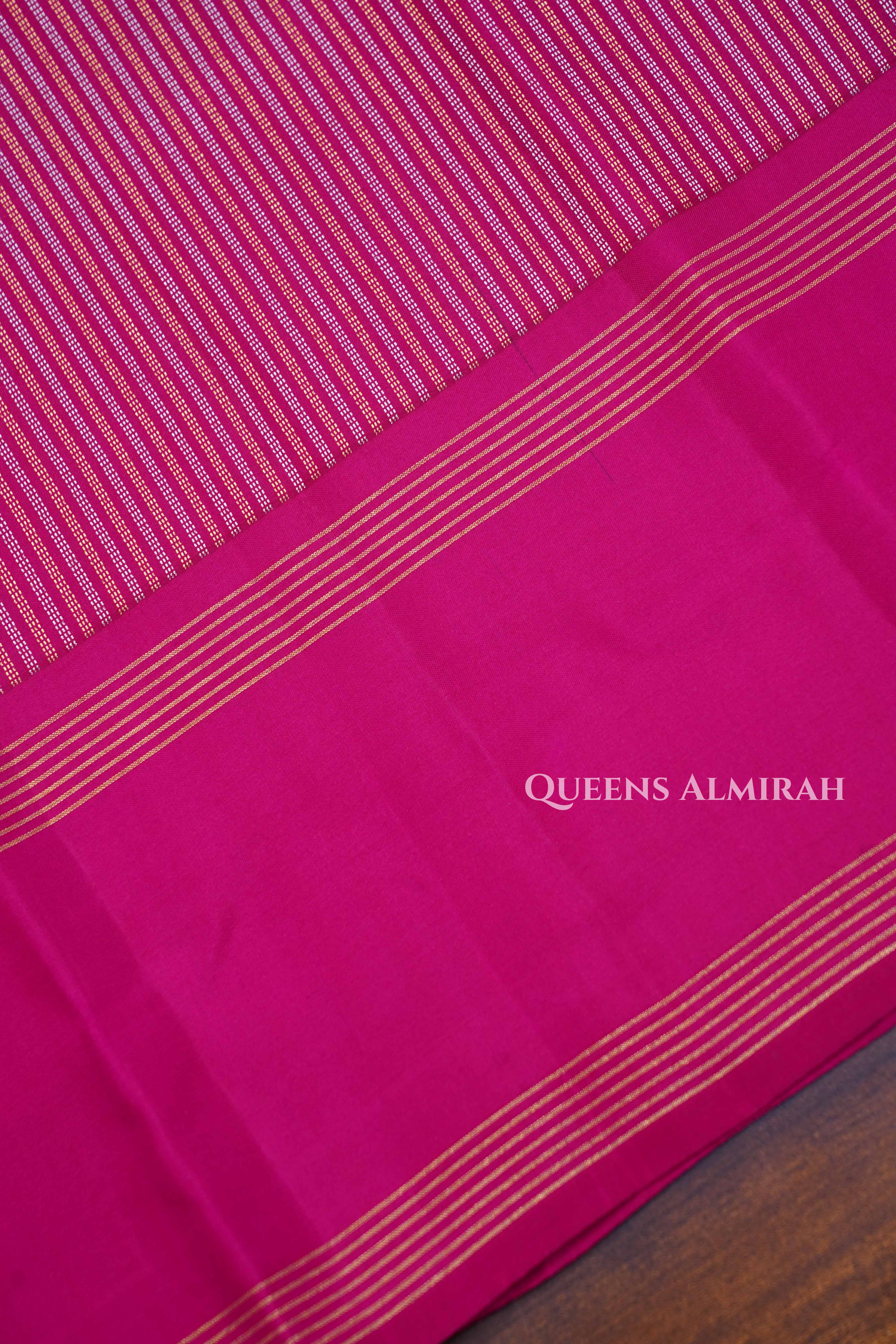 Magenta Pink Pure Kanchivaram Silk Saree