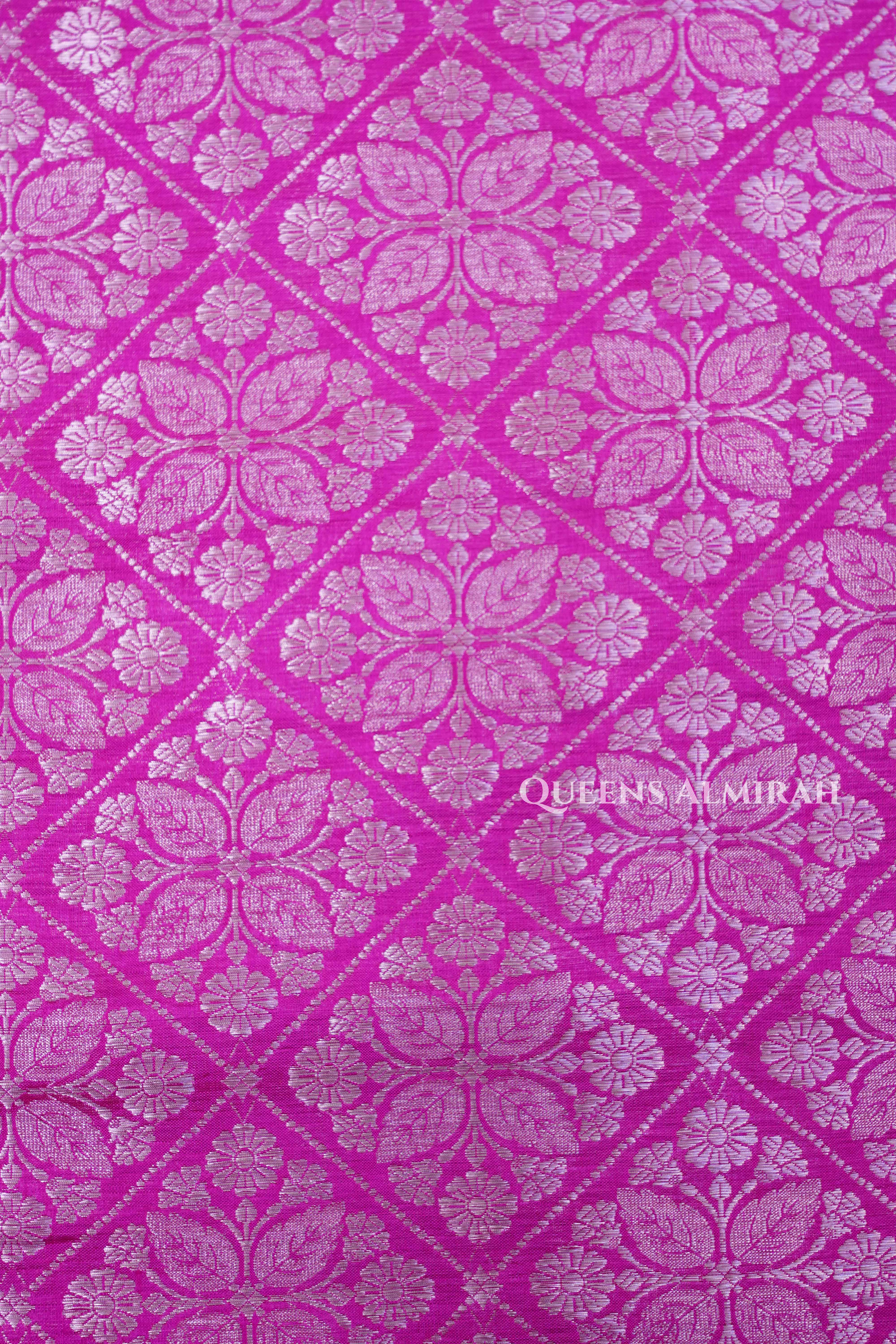 Pink Banarasi Silk Saree