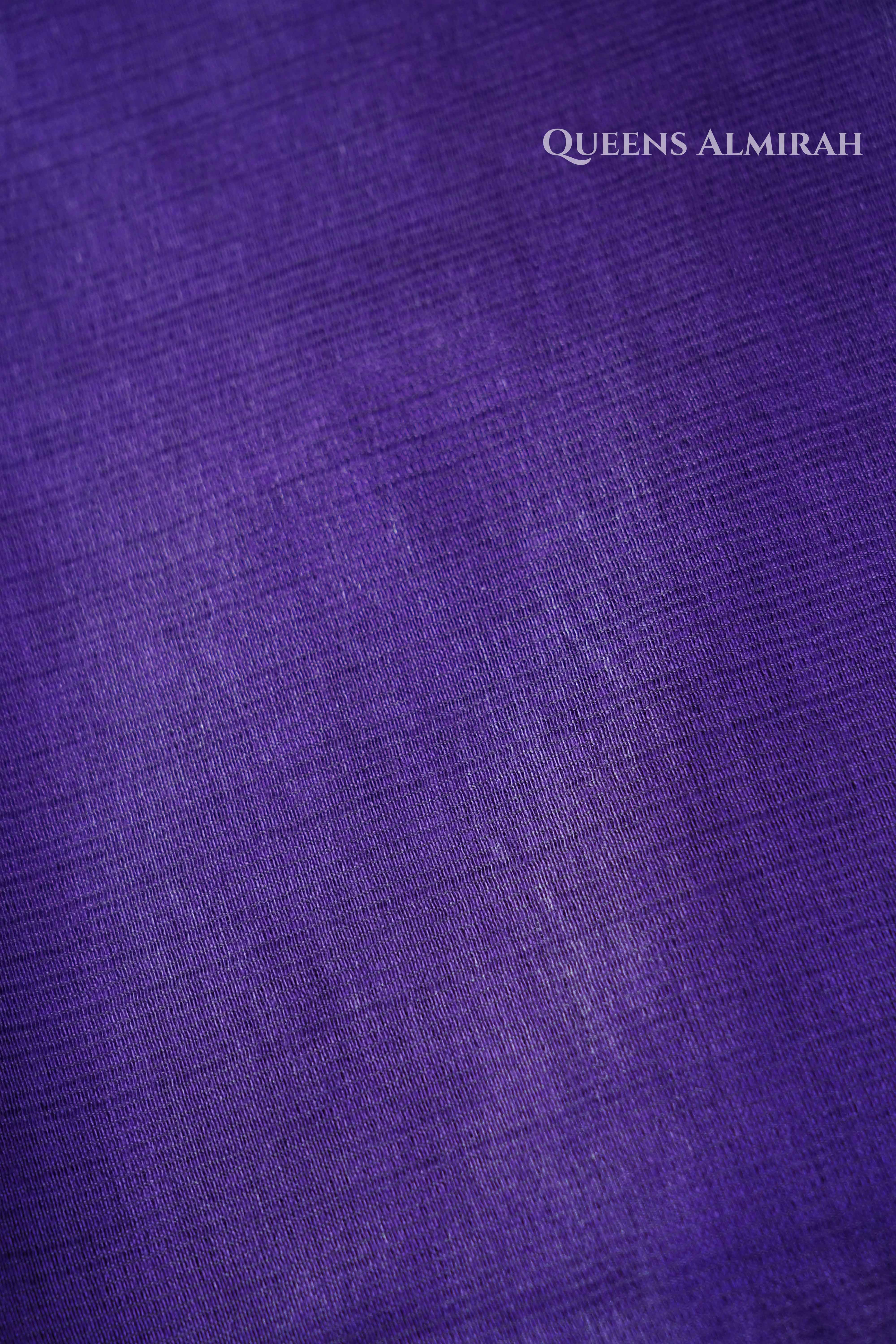 Royal Purple Maheshwari saree QUEENS ALMIRAH