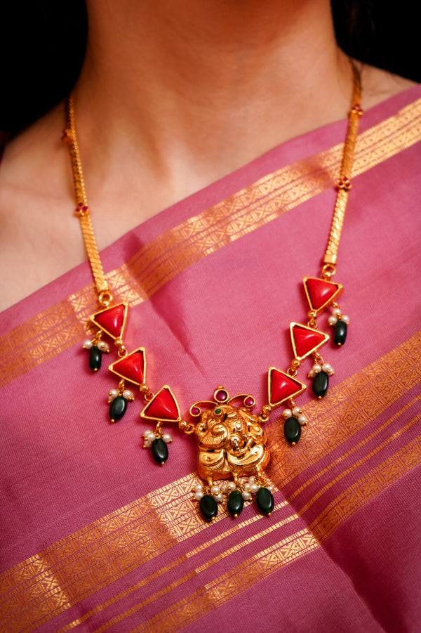 RAJASHREE CORAL NECKLACE - Queens Jewel Emporium