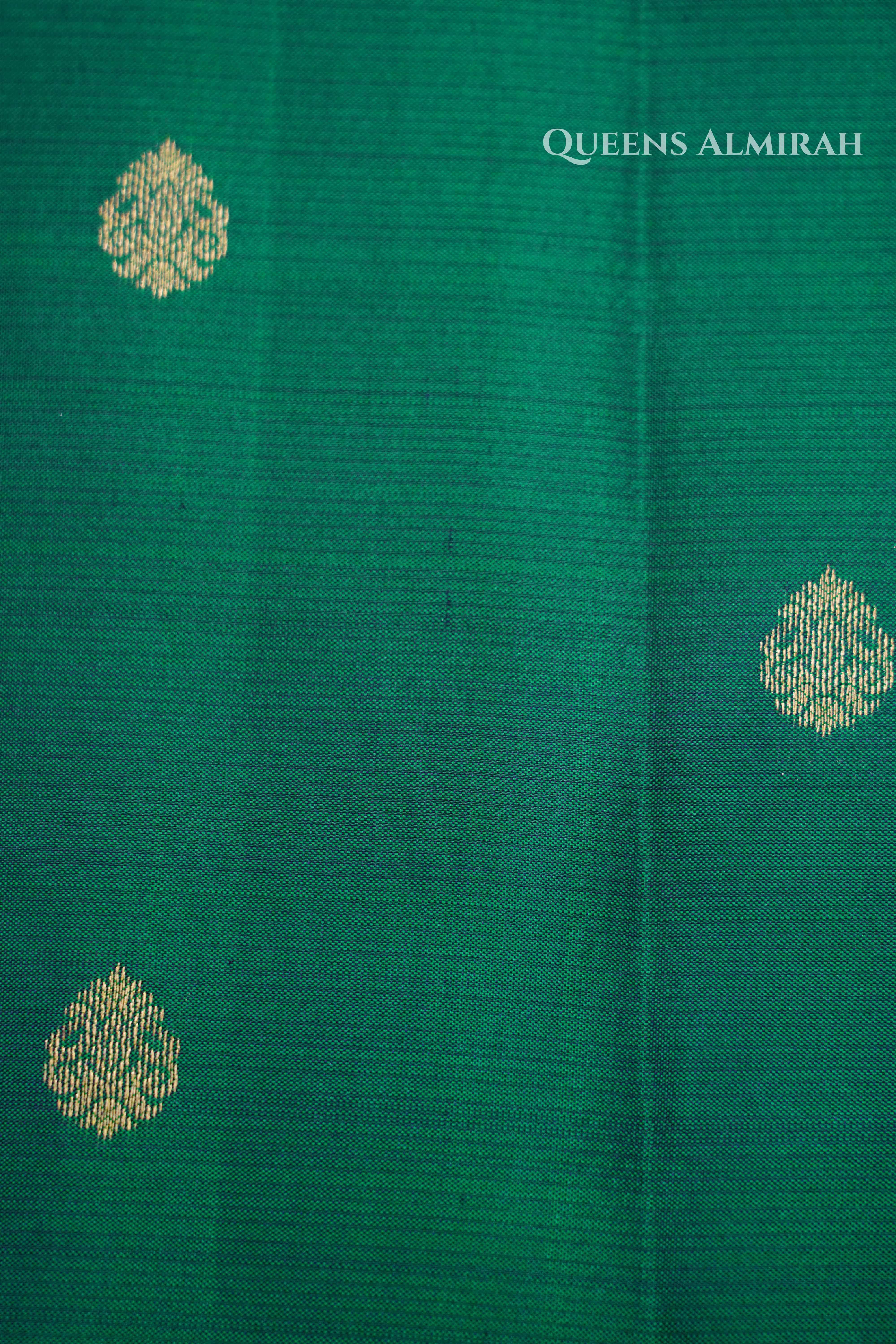 Bottle Green Pure Kanchivaram Silk Saree