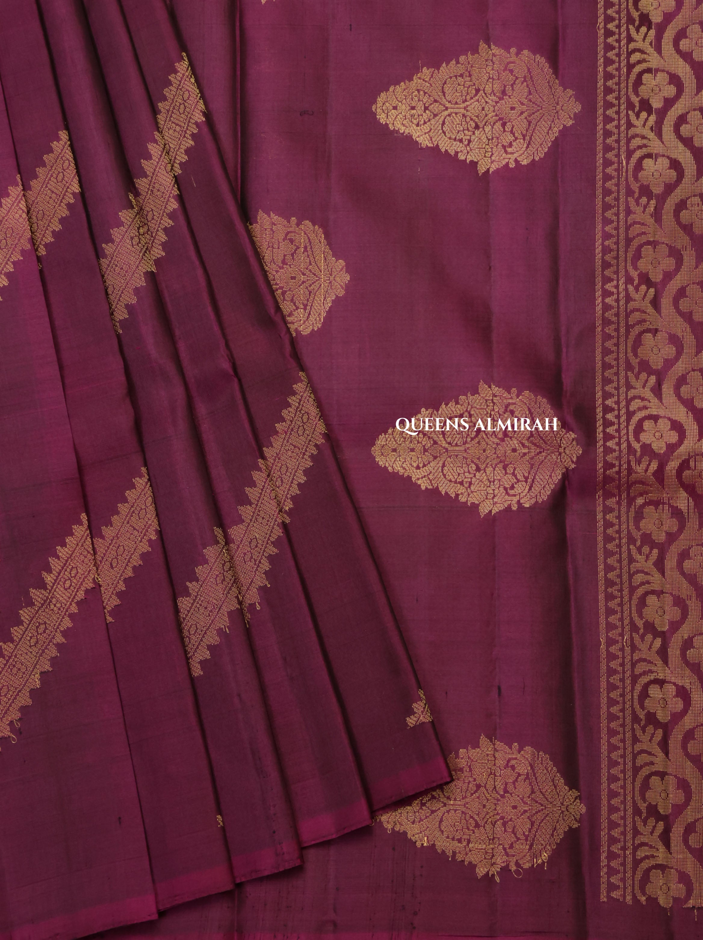 Purple Pure Kanchivaram Silk Saree