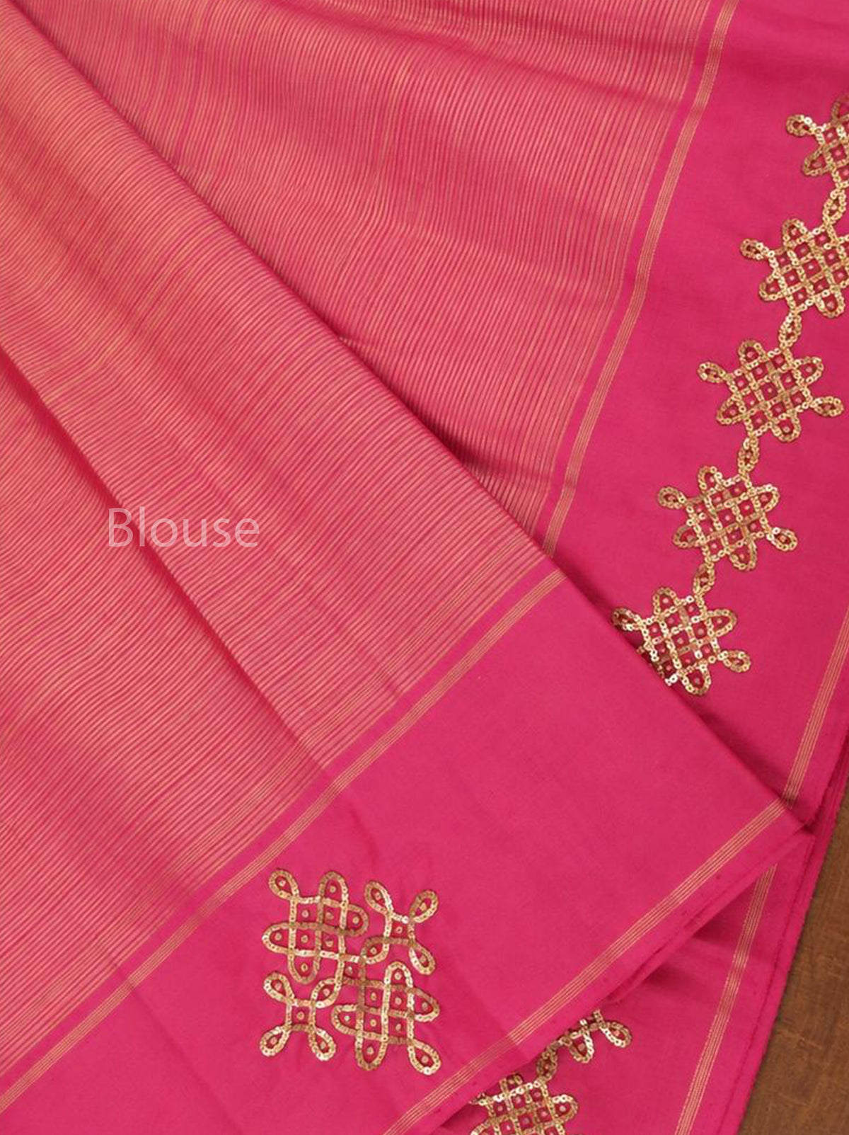 Baby Pink Kolam Pure Kanchivaram Designer Silk Saree
