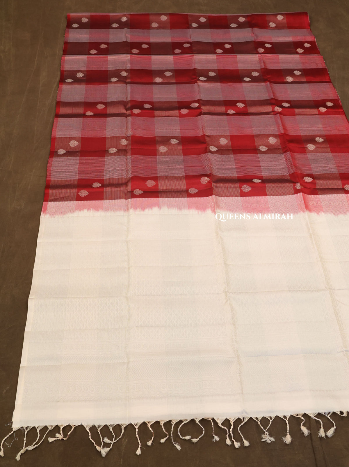 Maroon Vairaoosi Kattam Pure Soft Silk Saree